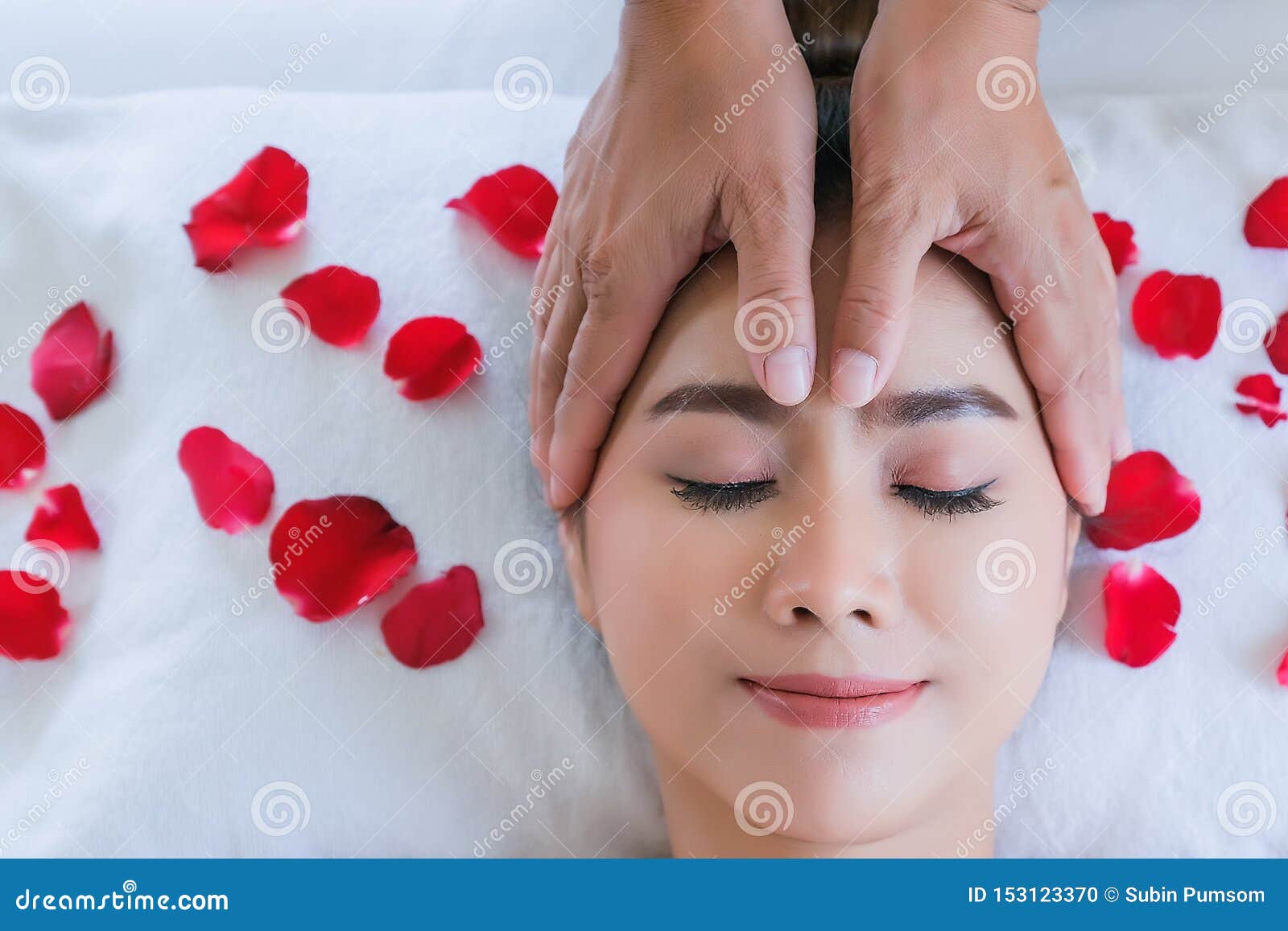 Close Up Face Women In Spa Facial Treatment Women Luxury Room Relax And Enjoyment Emotional