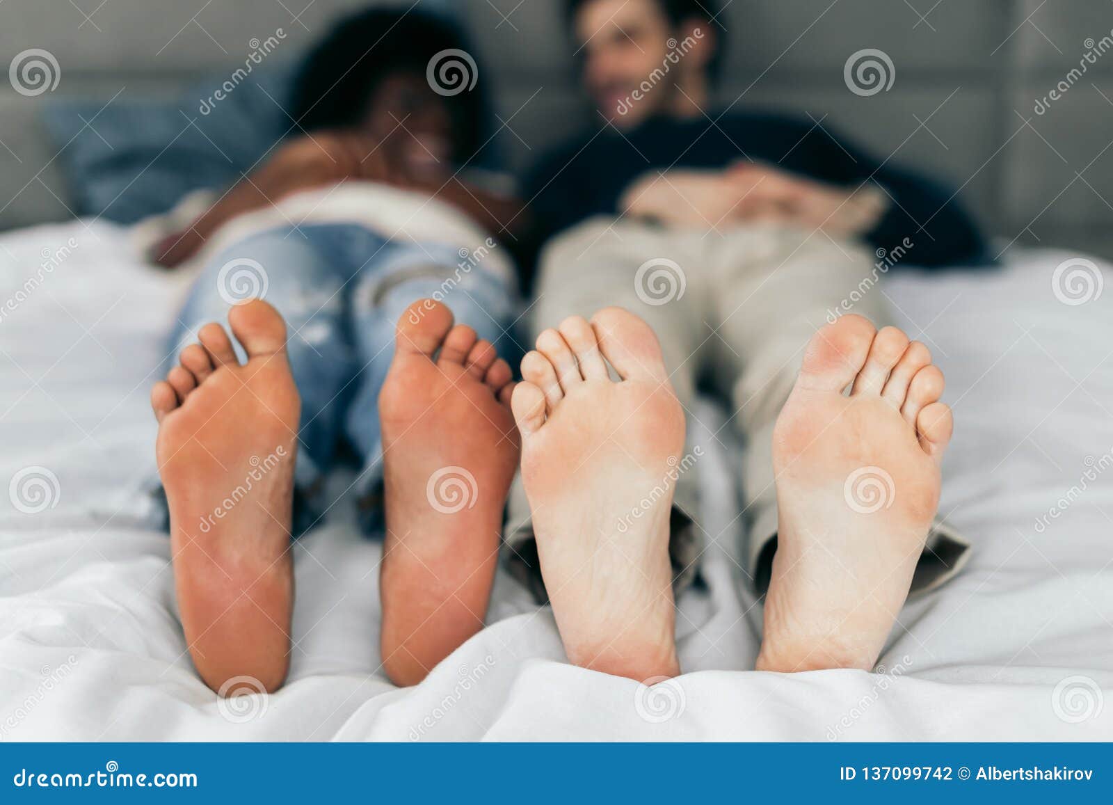 Sleeping Blonde Interracial Sex - Close-up of Feet of Interracial Couple Sleeping Together. Stock Photo -  Image of girlfriend, shape: 137099742