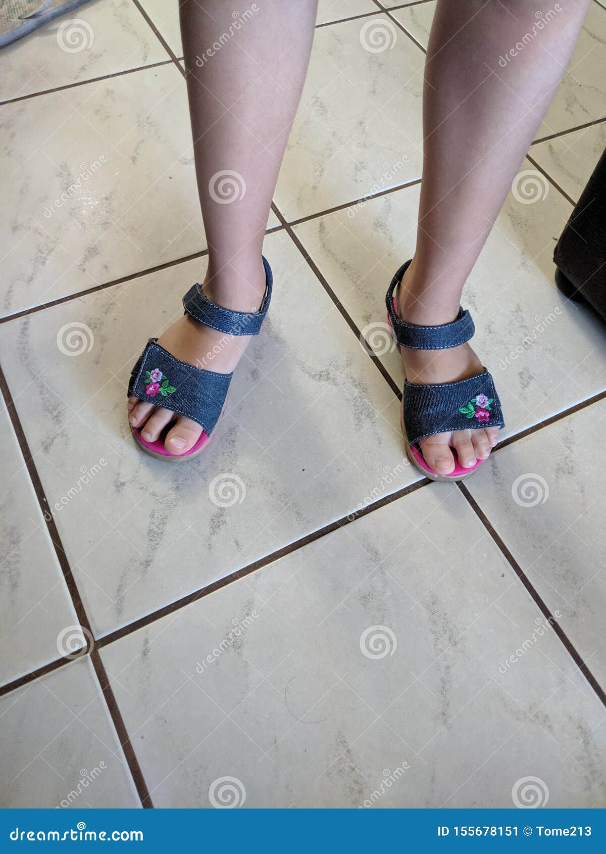 Close Up of Feet with Sandals Stock Image - Image of toes, font: 155678151