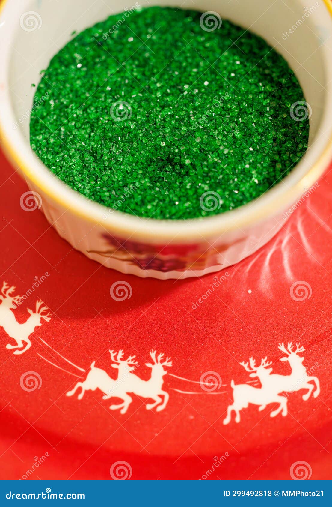 CloseUp of Festive Green Sugar Crystals Stock Photo Image of topping