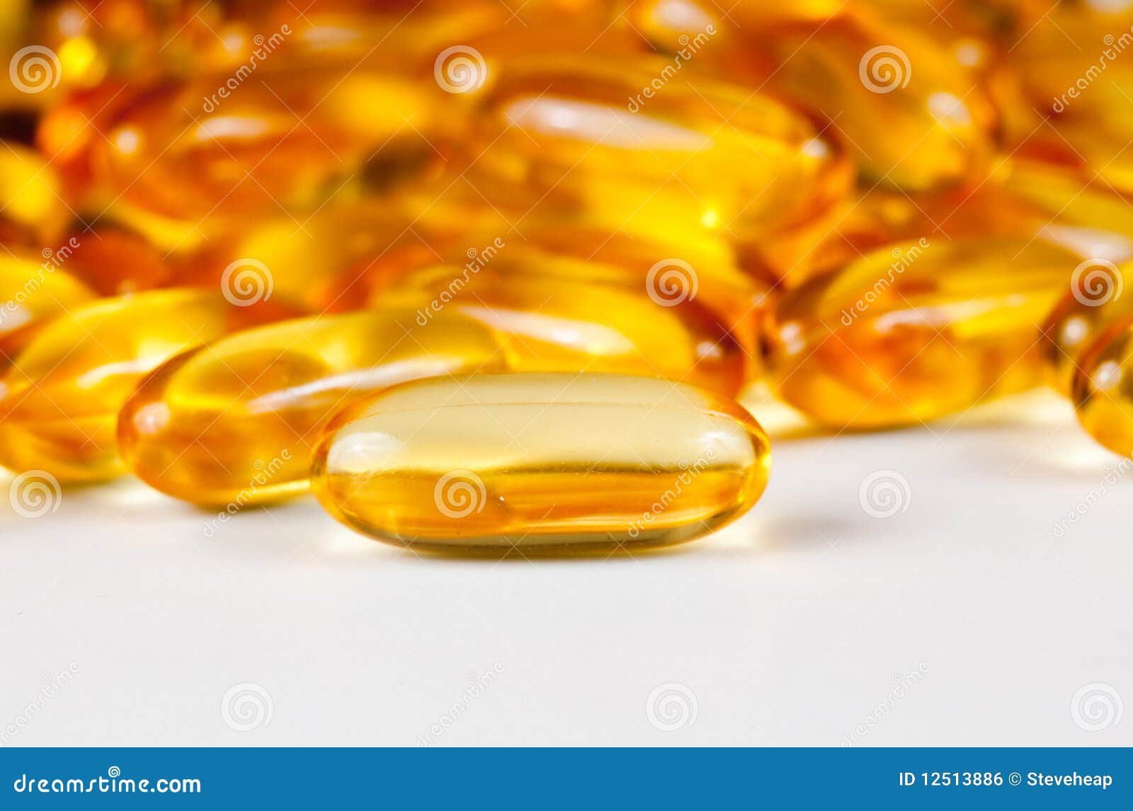 Close Up of Fish Oil Gel Tablets Stock Photo Image of essential
