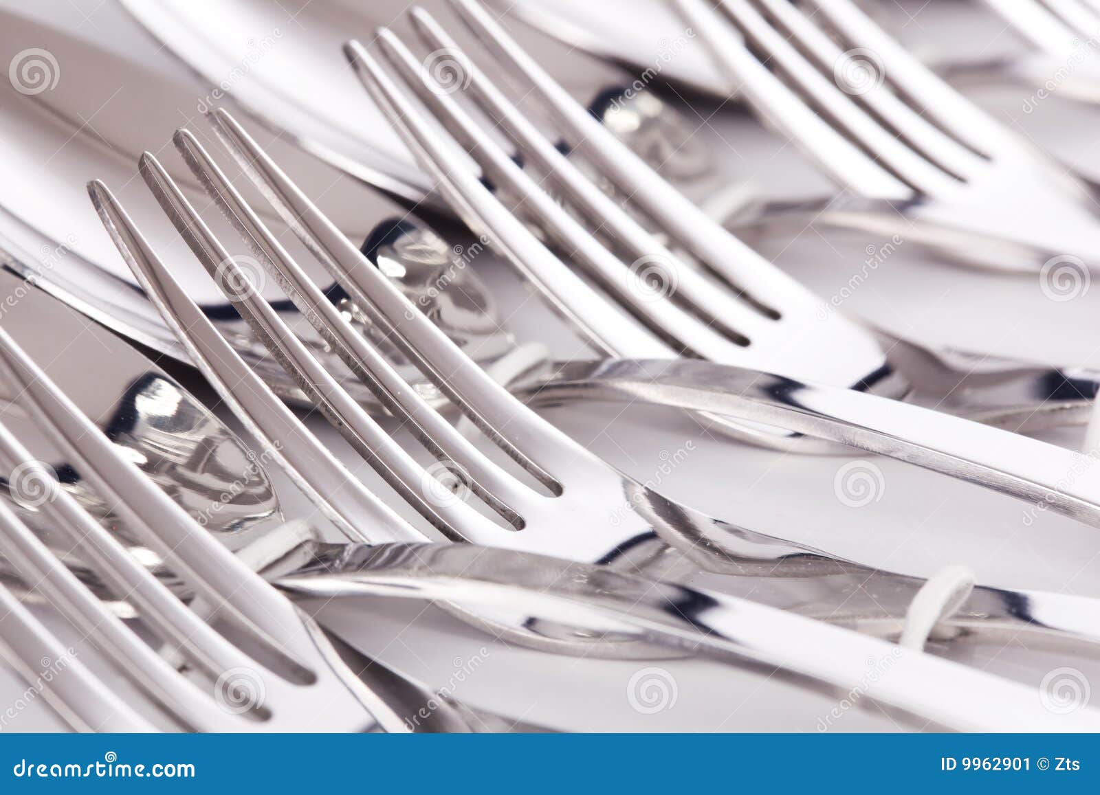 close up of flatware forks