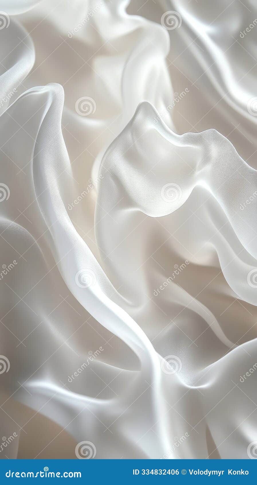 close-up of flowing white silk fabric, abstract elegance. luxury texture and fashion concept