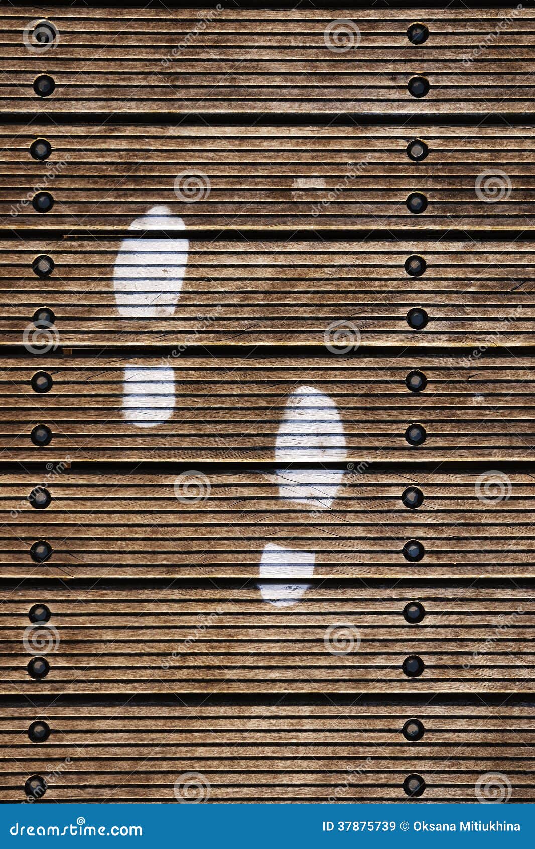 Closeup of the Footprint on Wood Floor Stock Image Image of