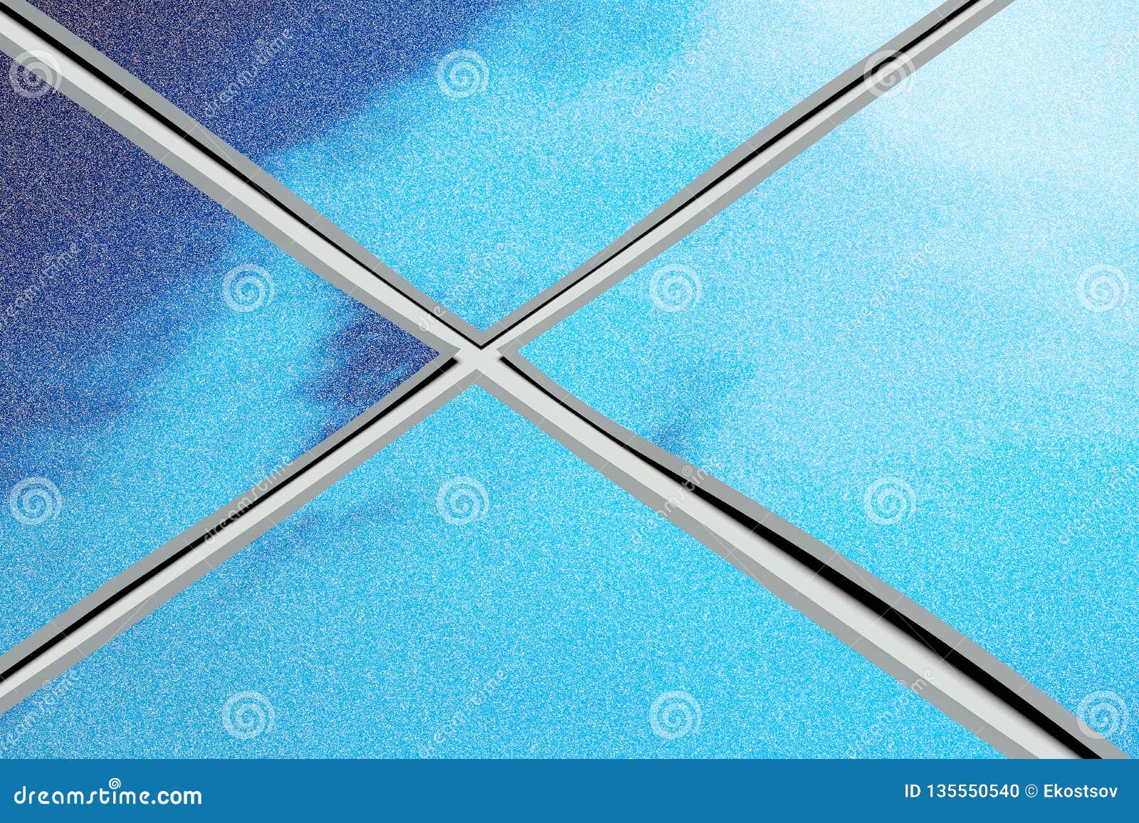 Close Up of Four Multicoloured Blue and Light Blue Paper Sheets, 3d