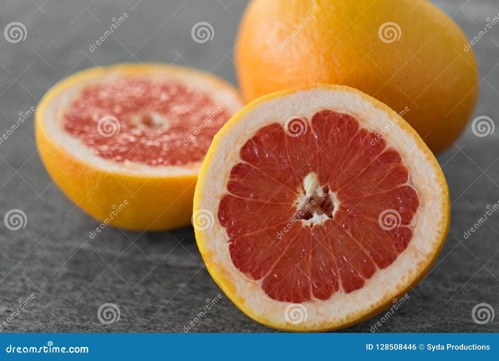 Close Up Of Fresh Juicy Grapefruits Stock Photo Image Of Tropic