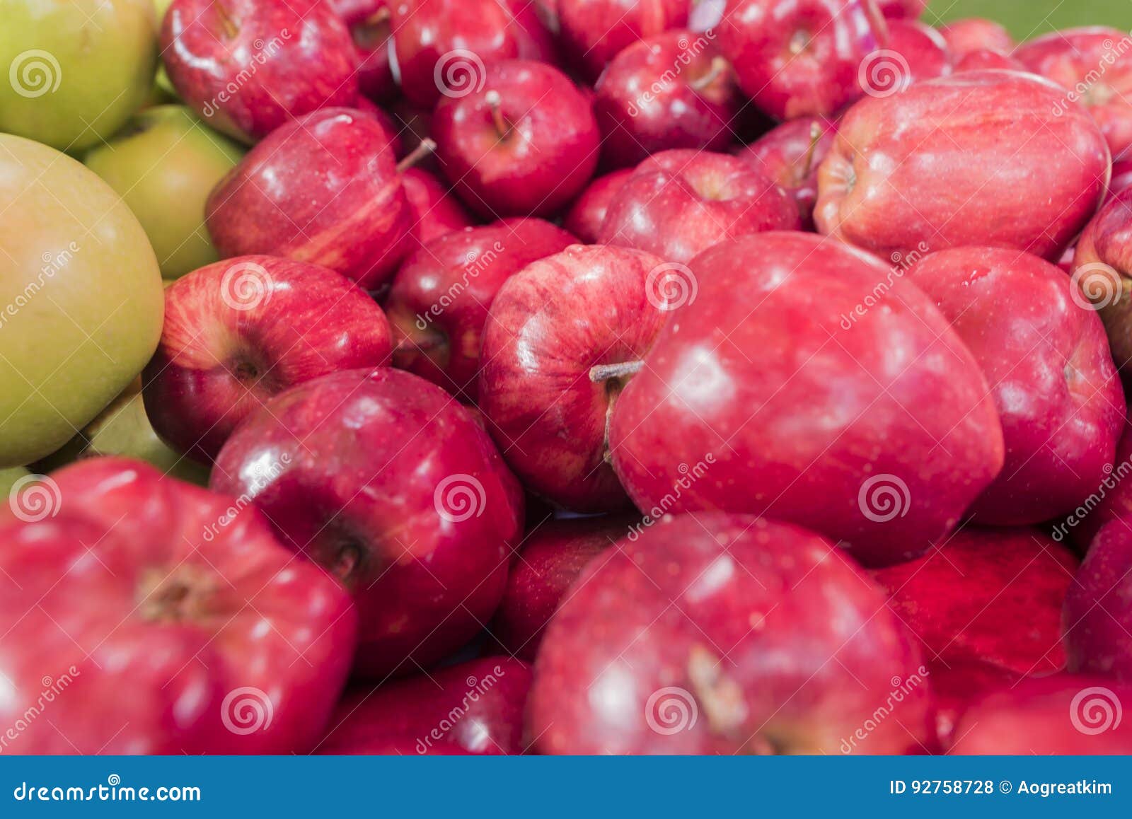 Close Up Fresh Red Apple at Market Stock Photo Image of pile