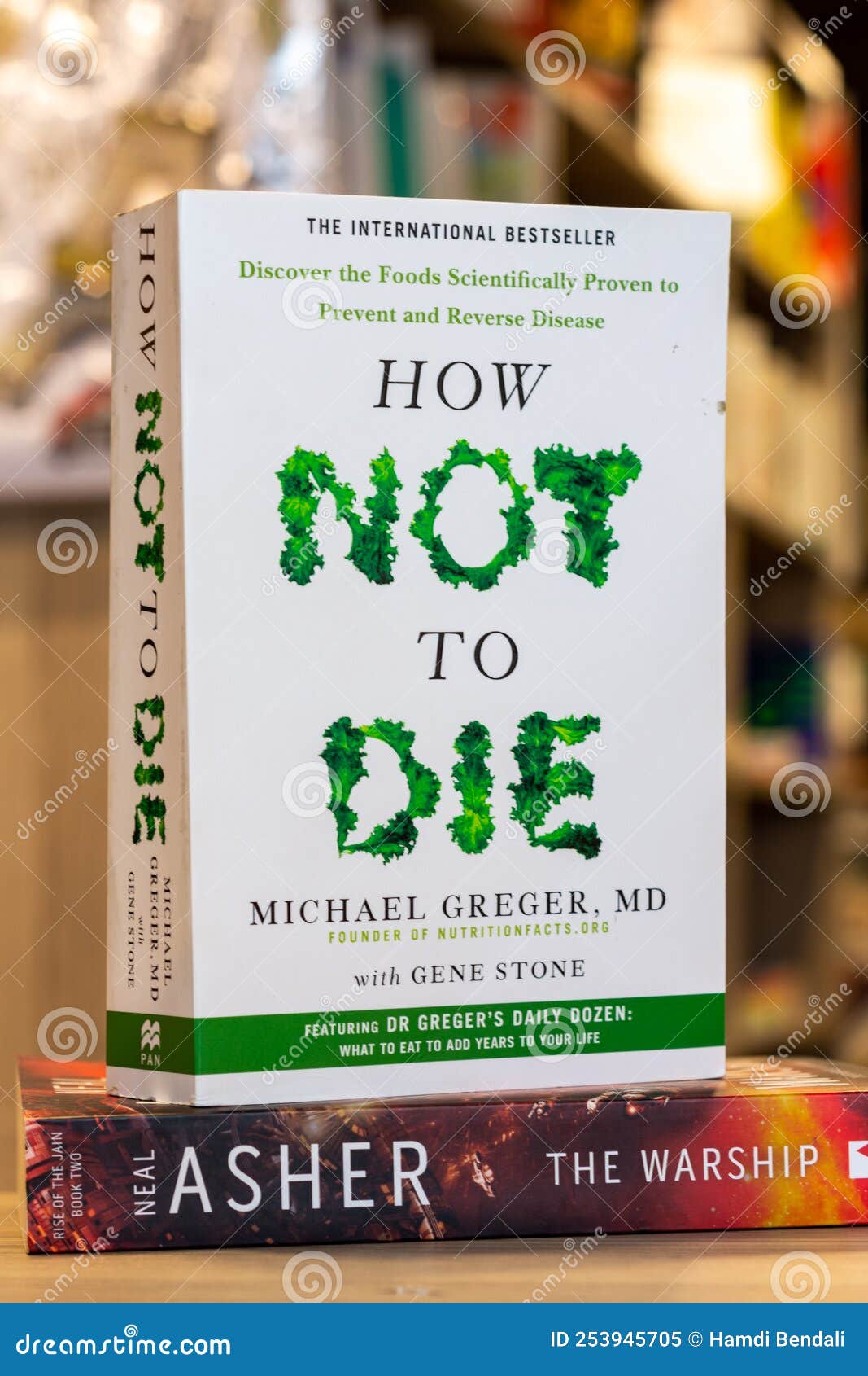 Close up gene stone and michael greger s how not to die book in the
