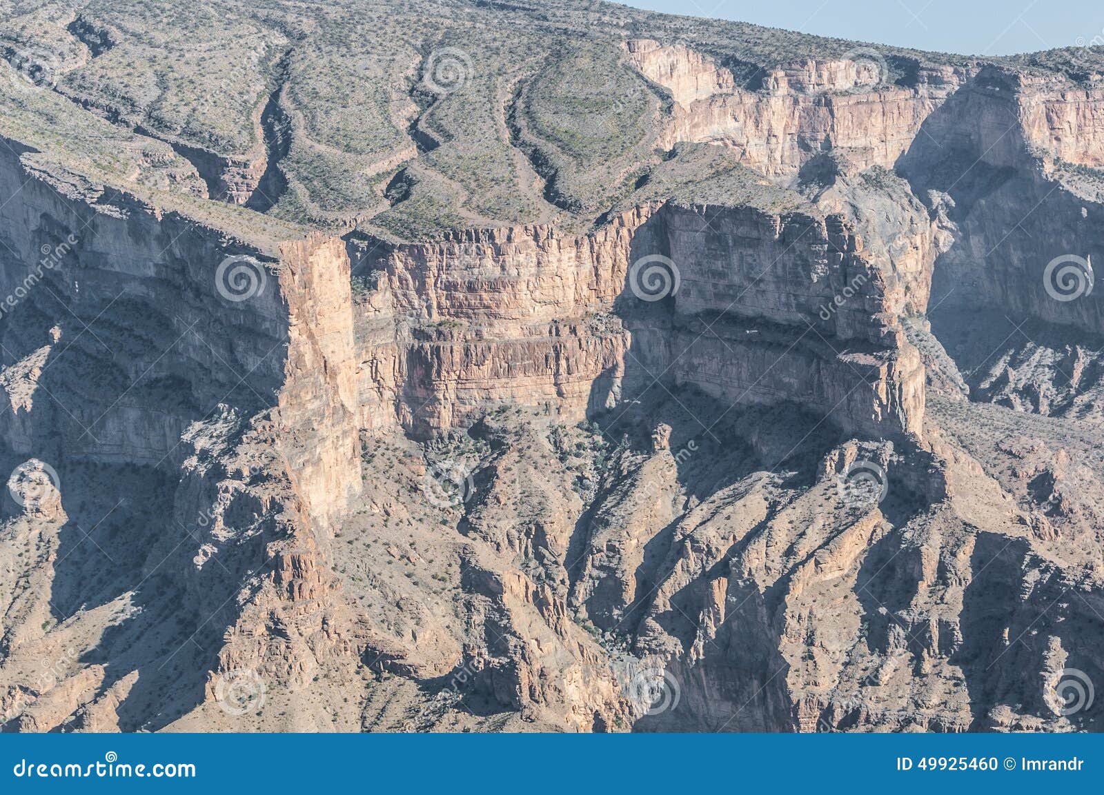 close up of geology of jebel shams oman