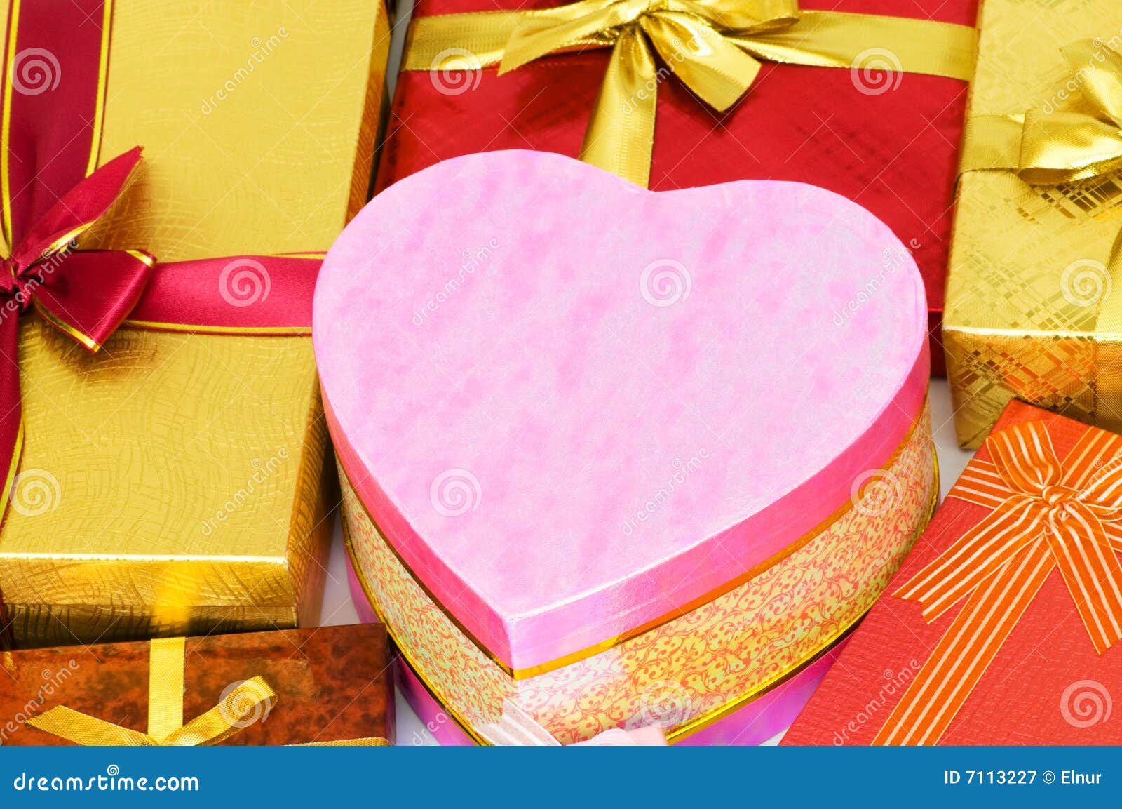 Close up of gift boxes stock image. Image of christmas 7113227