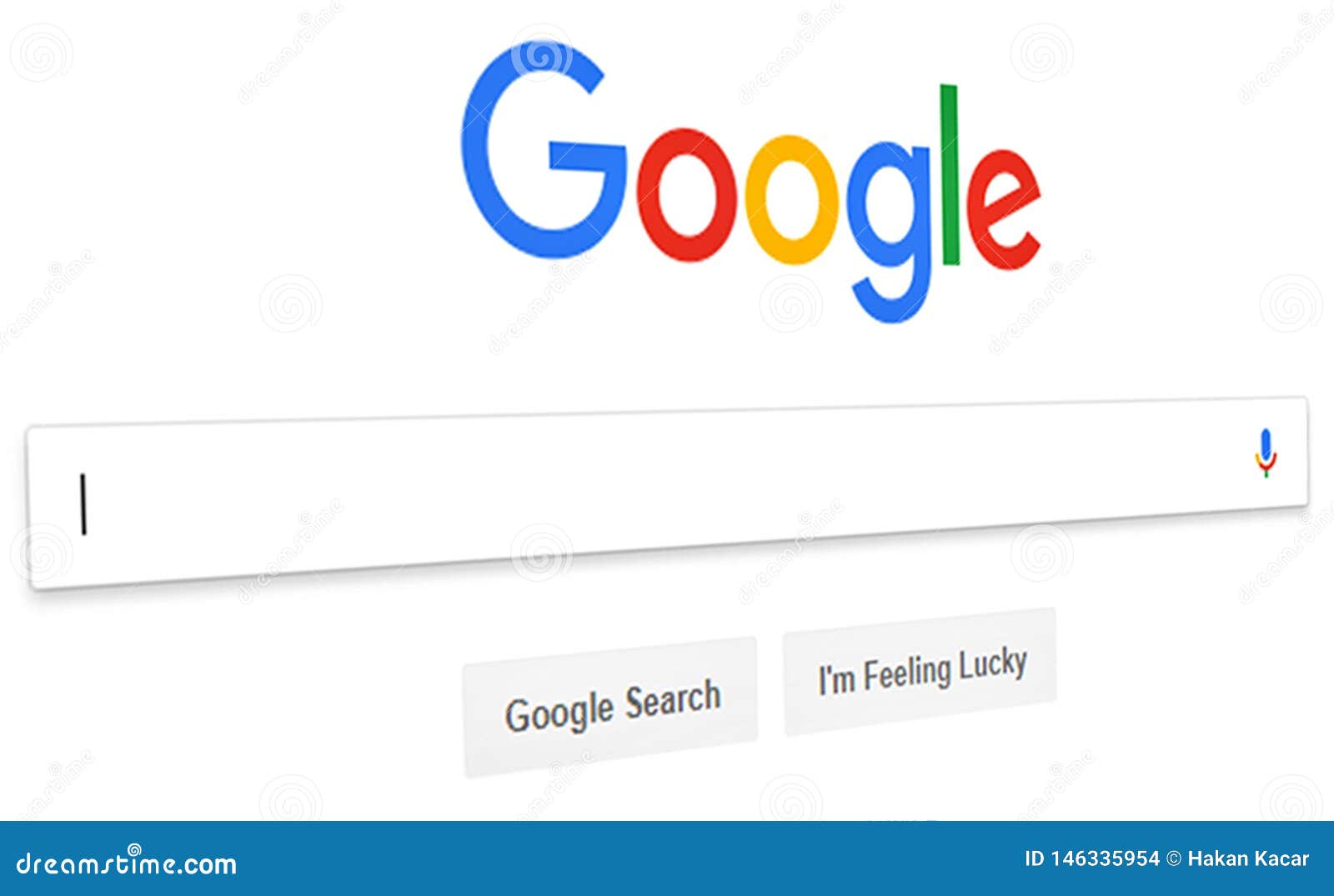 Close Up of Google Search Homepage and Cursor on the Screen Google is