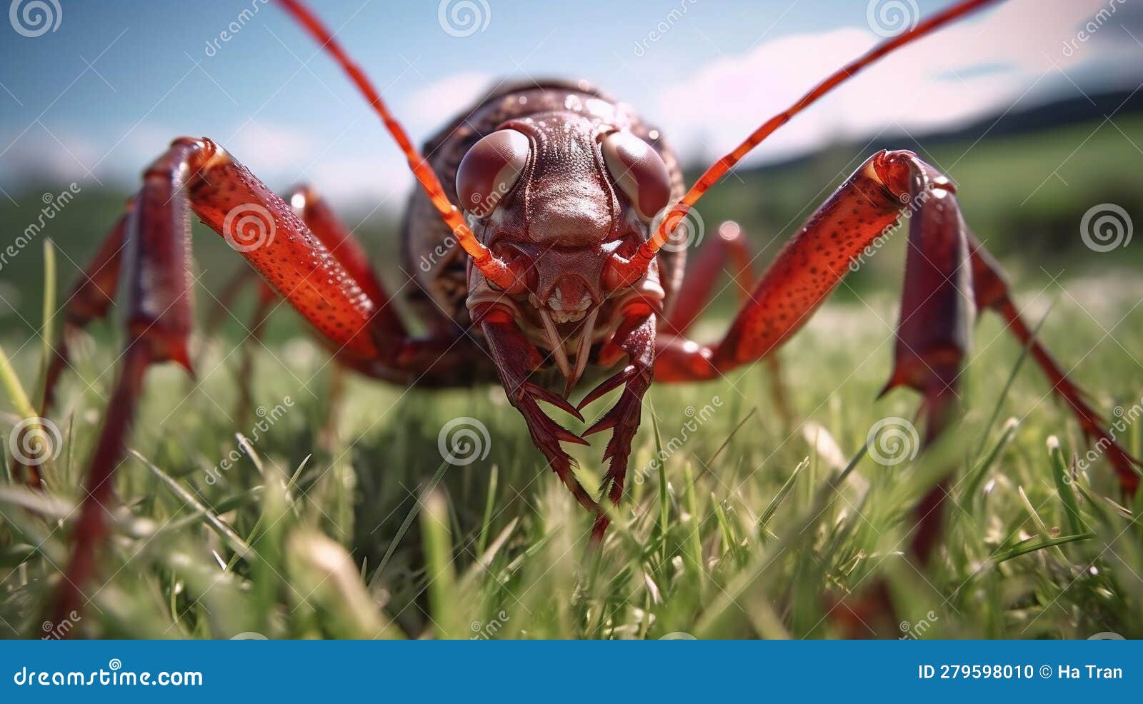 up of a Grasshopper in the Meadow Stock Illustration ... Biology Diagrams