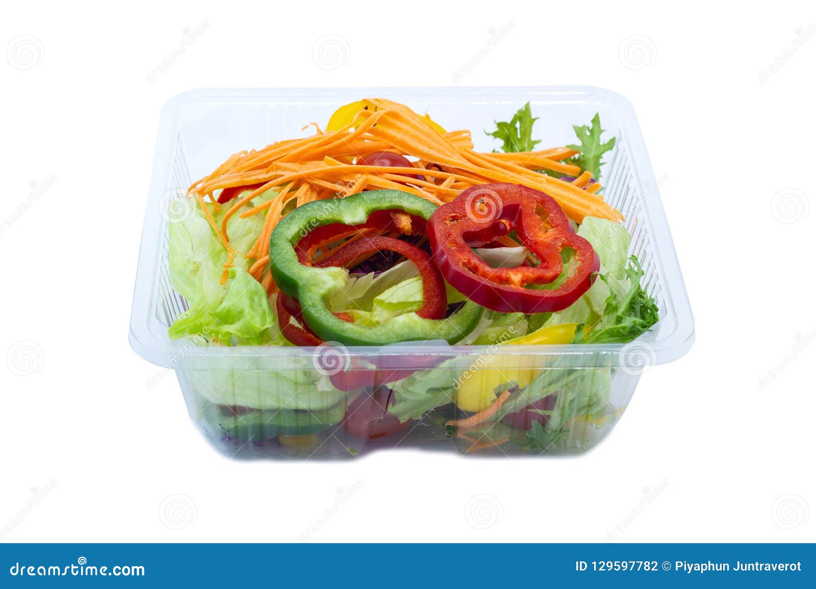 Close Up a Green Salad is a Dish Consisting of a Mixture of Small Stock