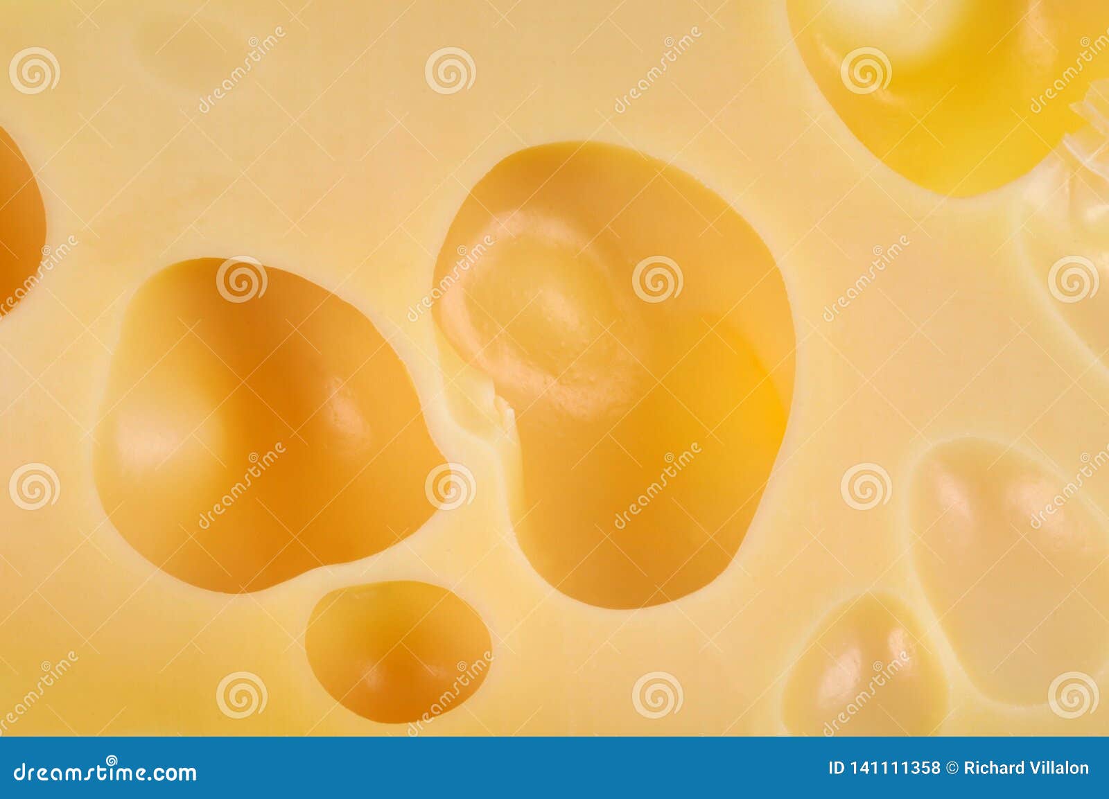 Closeup of gruyere holes stock photo. Image of product 141111358
