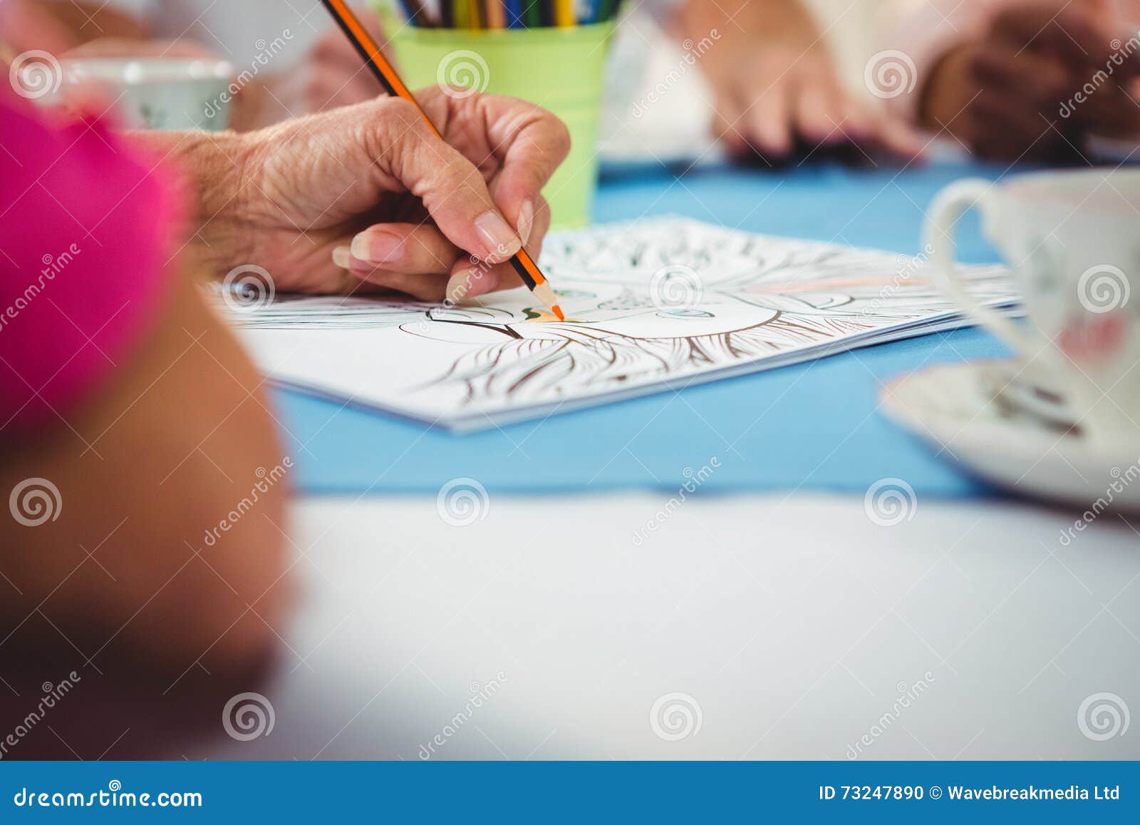 Closeup of a Hand Drawing on a Paper Stock Photo Image of patient