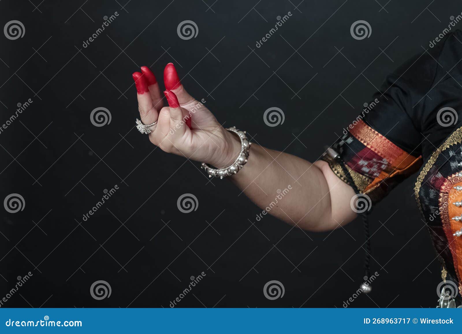 Close Up of Hand Gestures of an Odissi Dancer, Indian Classical Dance