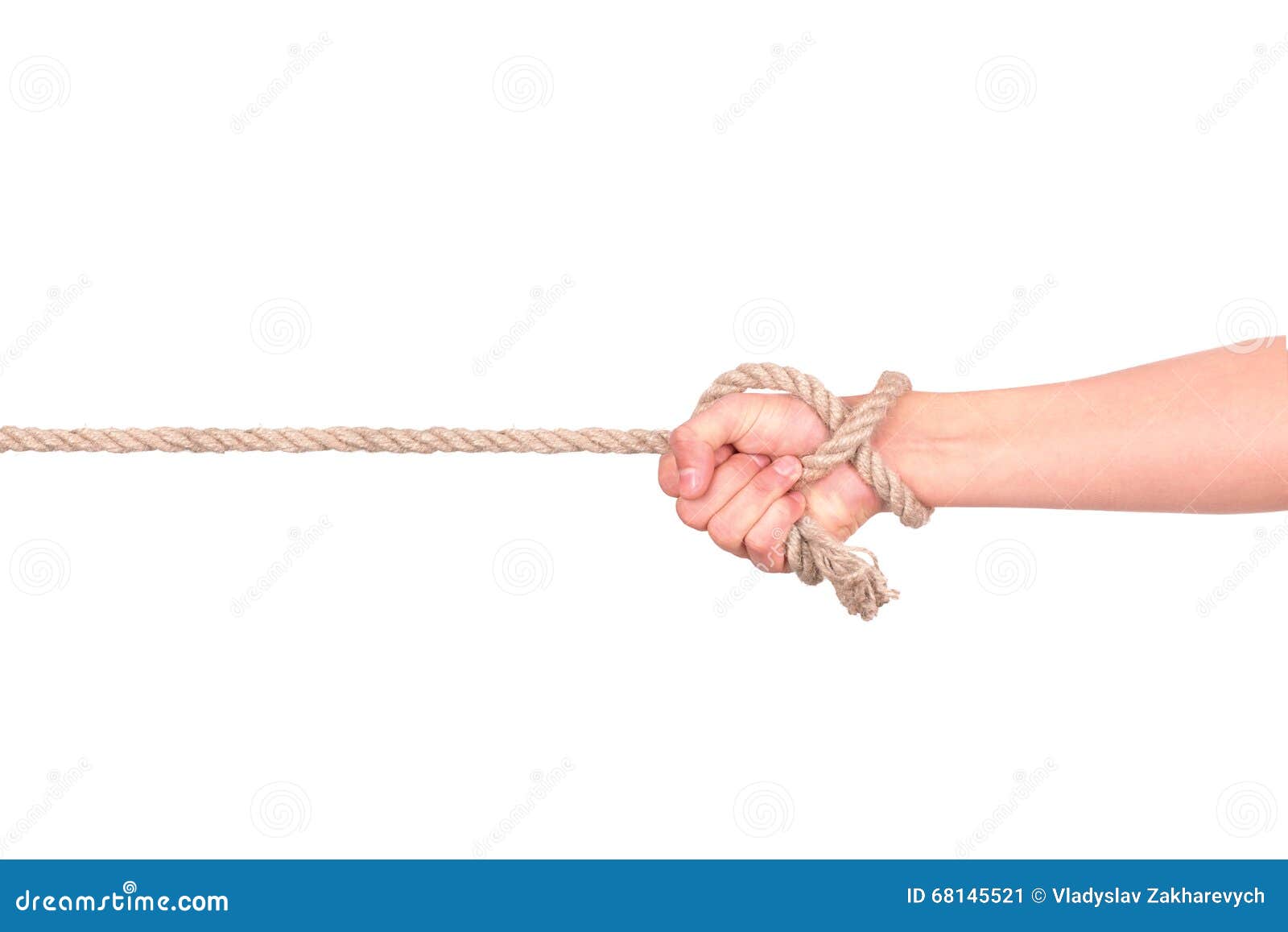 Close Up of Hand Pulling a Rope Stock Image Image of nautical