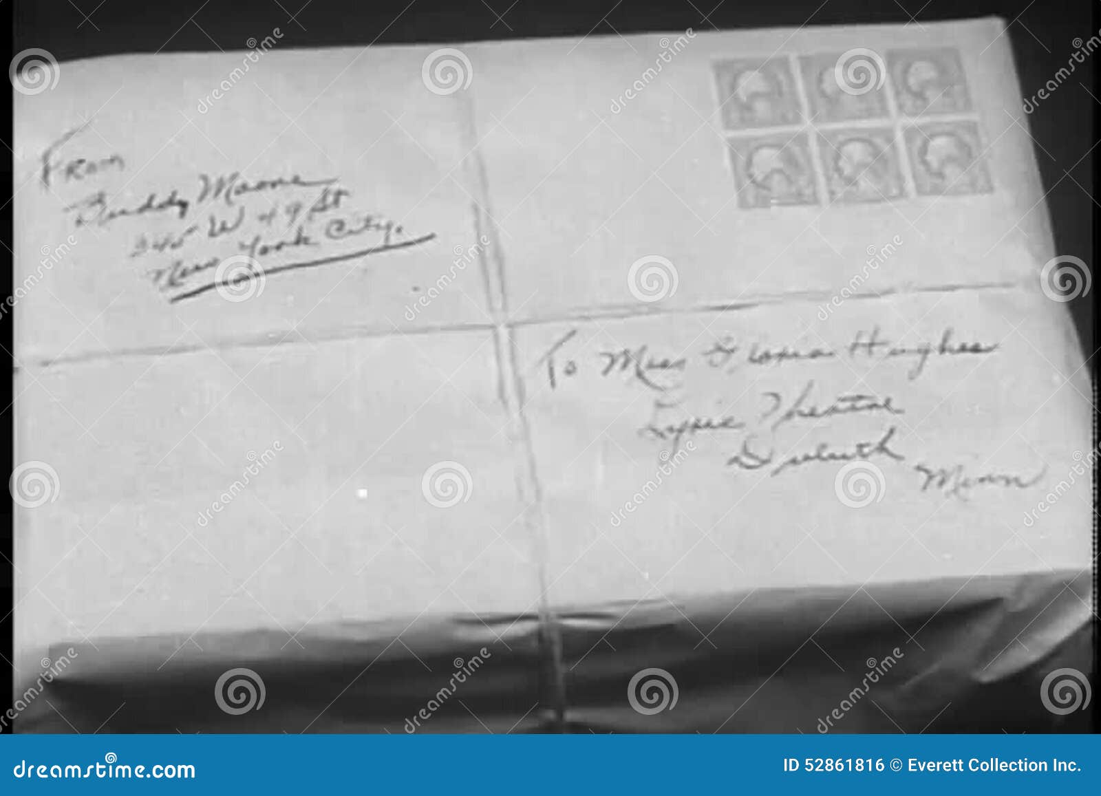 Close-up of Hands Writing Return Address on Parcel Stock Footage