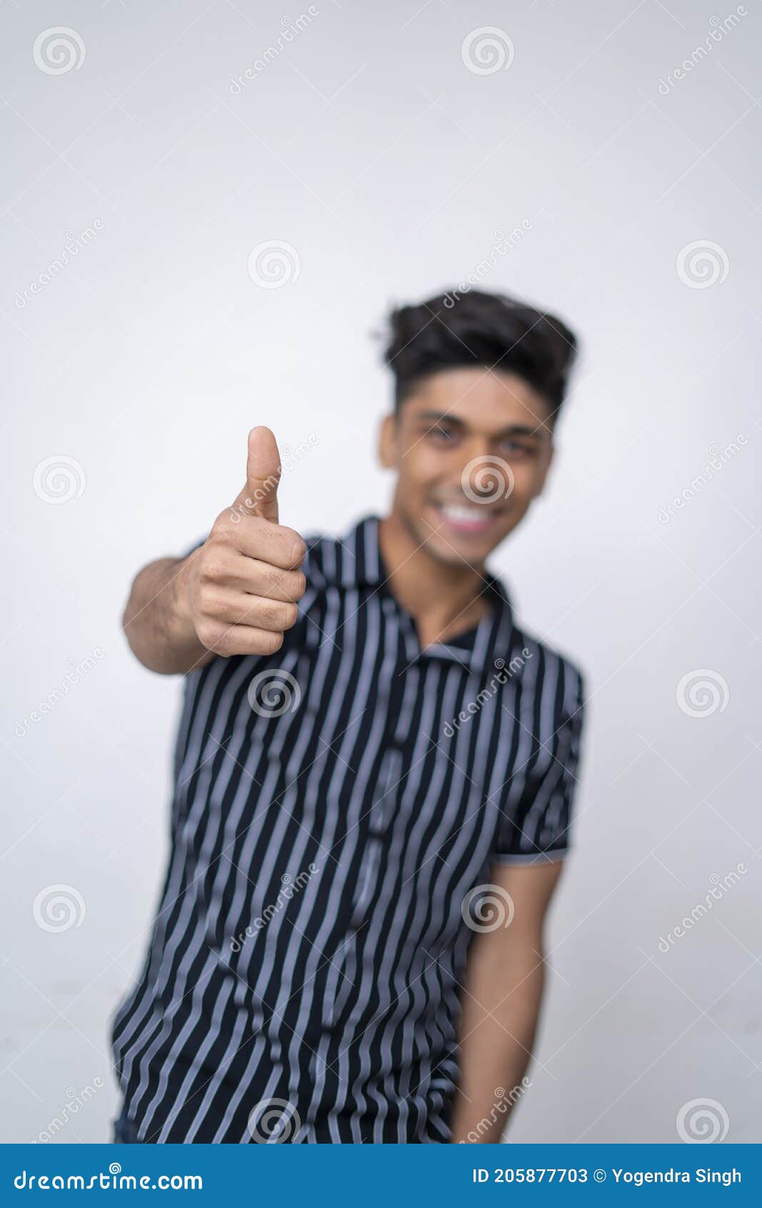 Close Up of a Handsome Cute Asian Boy Hand Showing Thumbs Up into the ...