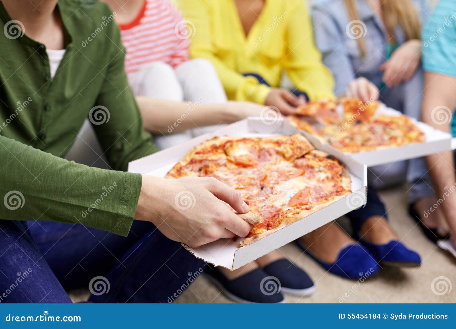 Eating Pizza. Friends Image & Photo (Free Trial)