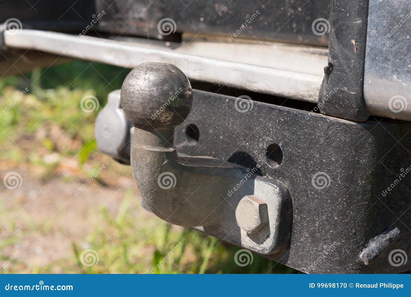 Closeup of the Hitch of a Car Stock Photo Image of trailer, caravan