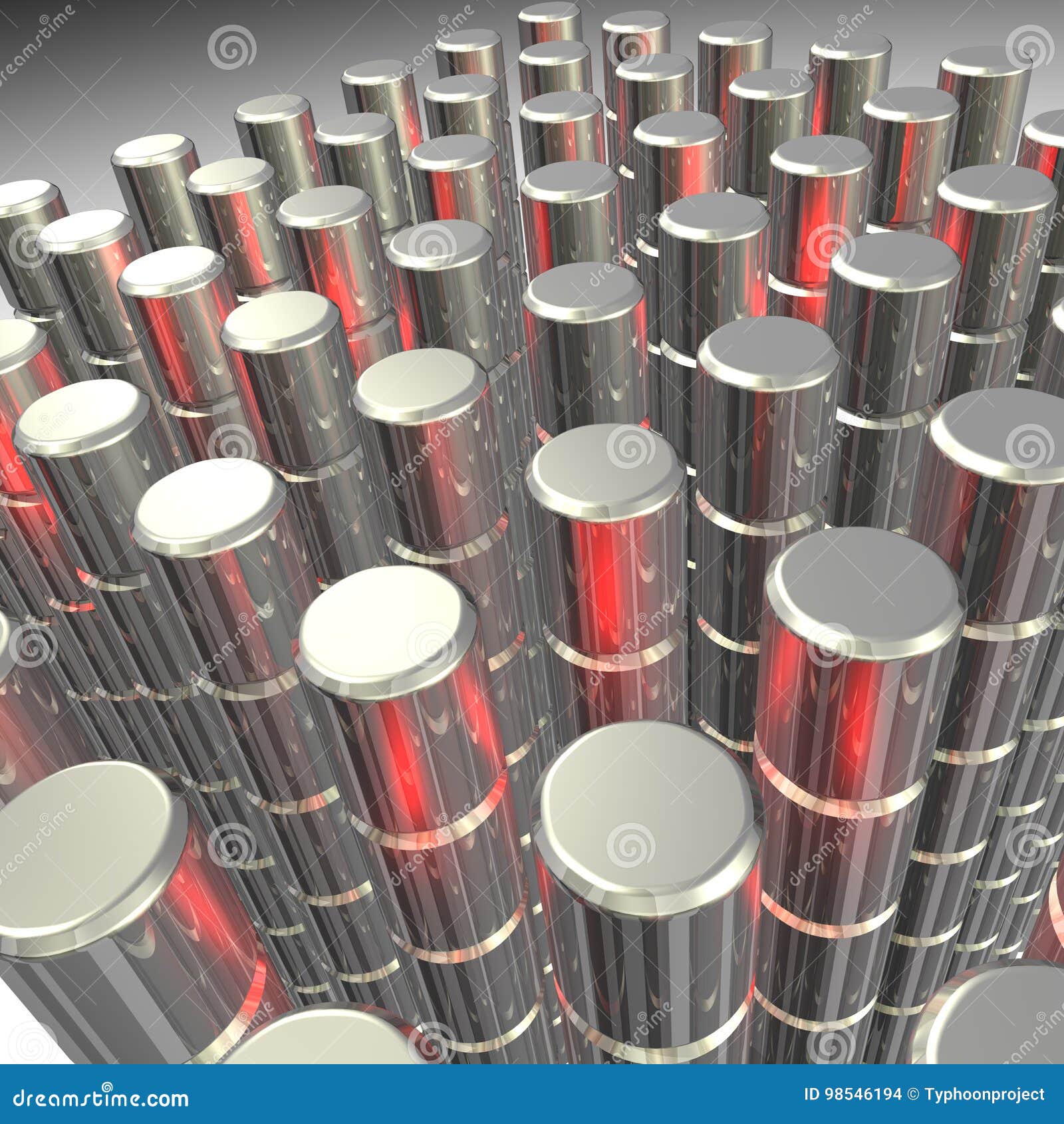 Closeup Illustration of Forested Metal Pellets. Stock Photo Image of abstract, shining 98546194