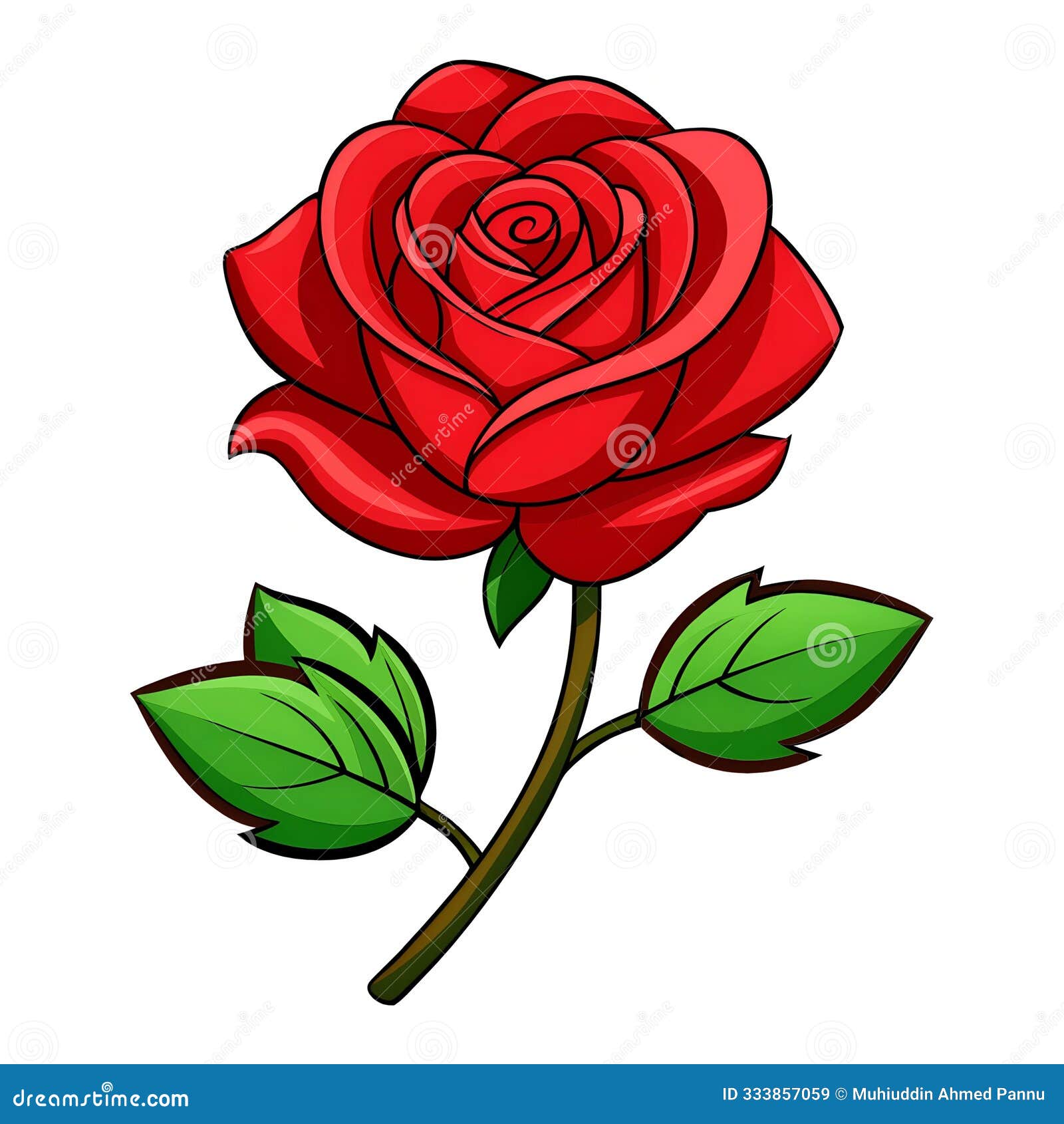 close-up  of a single red rose in full bloom concept ai-generated.
