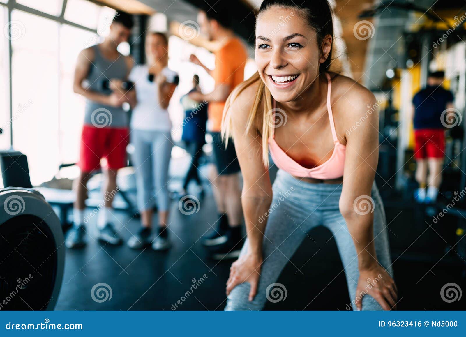 Close Up Image of Attractive Fit Woman in Gym Stock Photo - Image of ...
