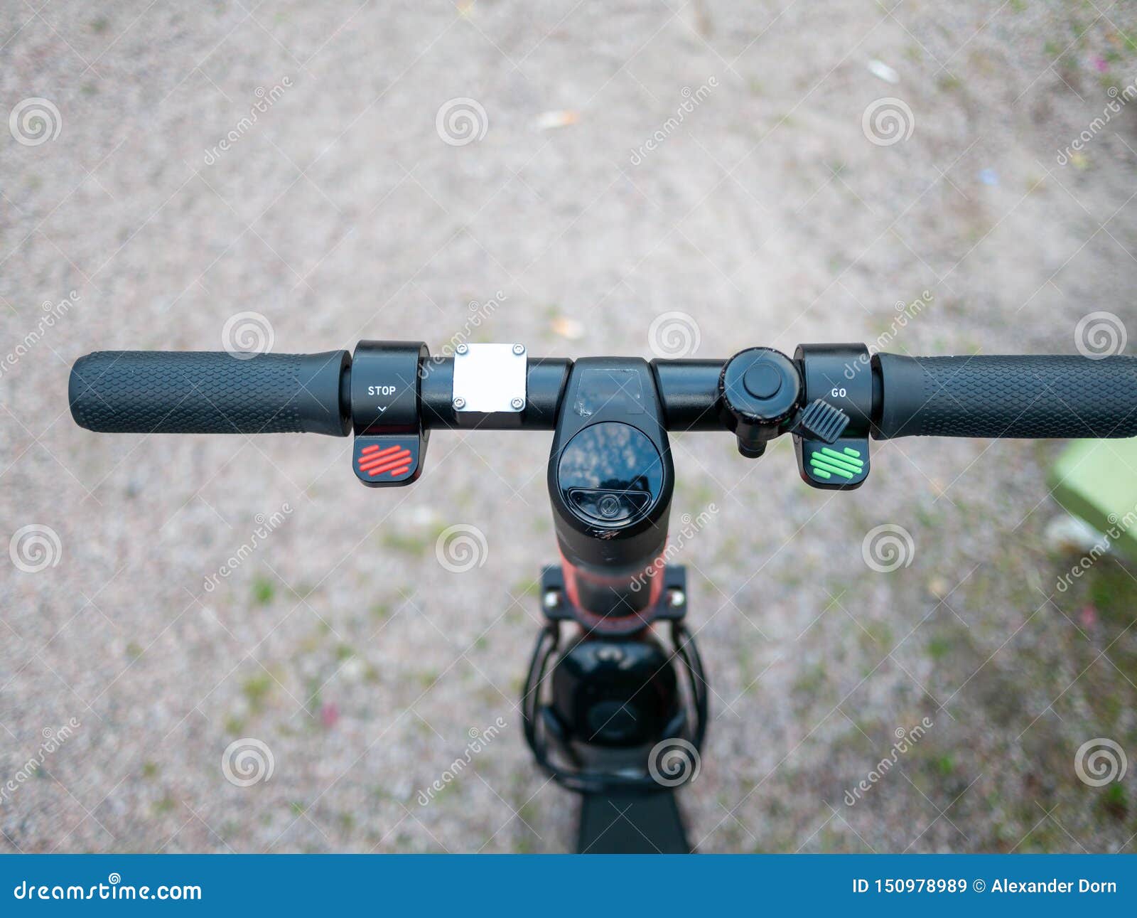 Close Up Image of an Escooter Handlebar Stock Image Image of cool