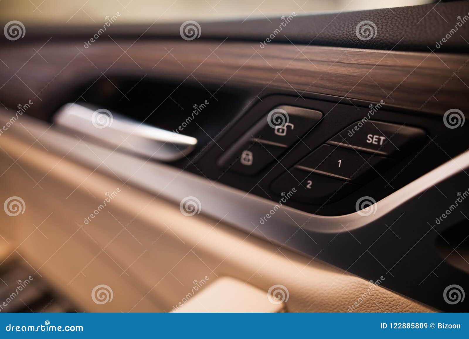 Car door lock button stock image. Image of button, luxury 122885809