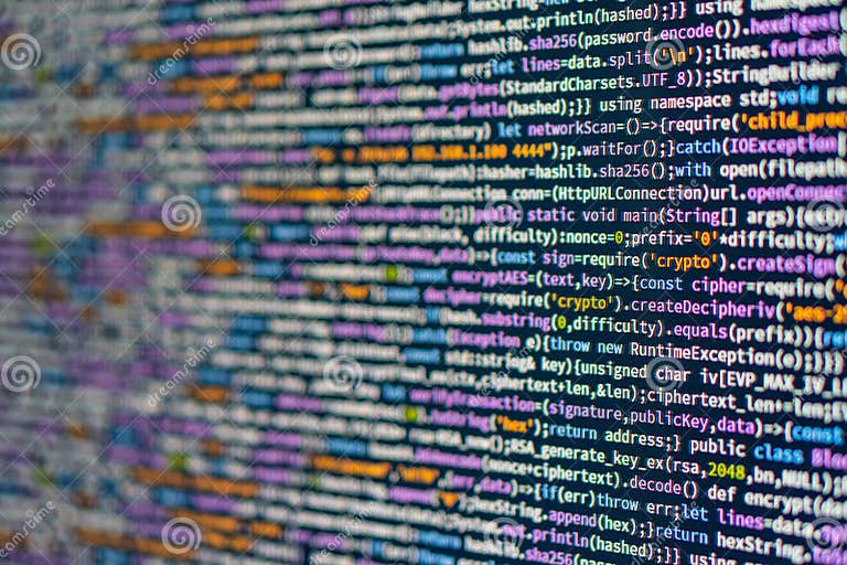 Close-up Image of a Python Code on a Computer Screen, Showcasing Its ...