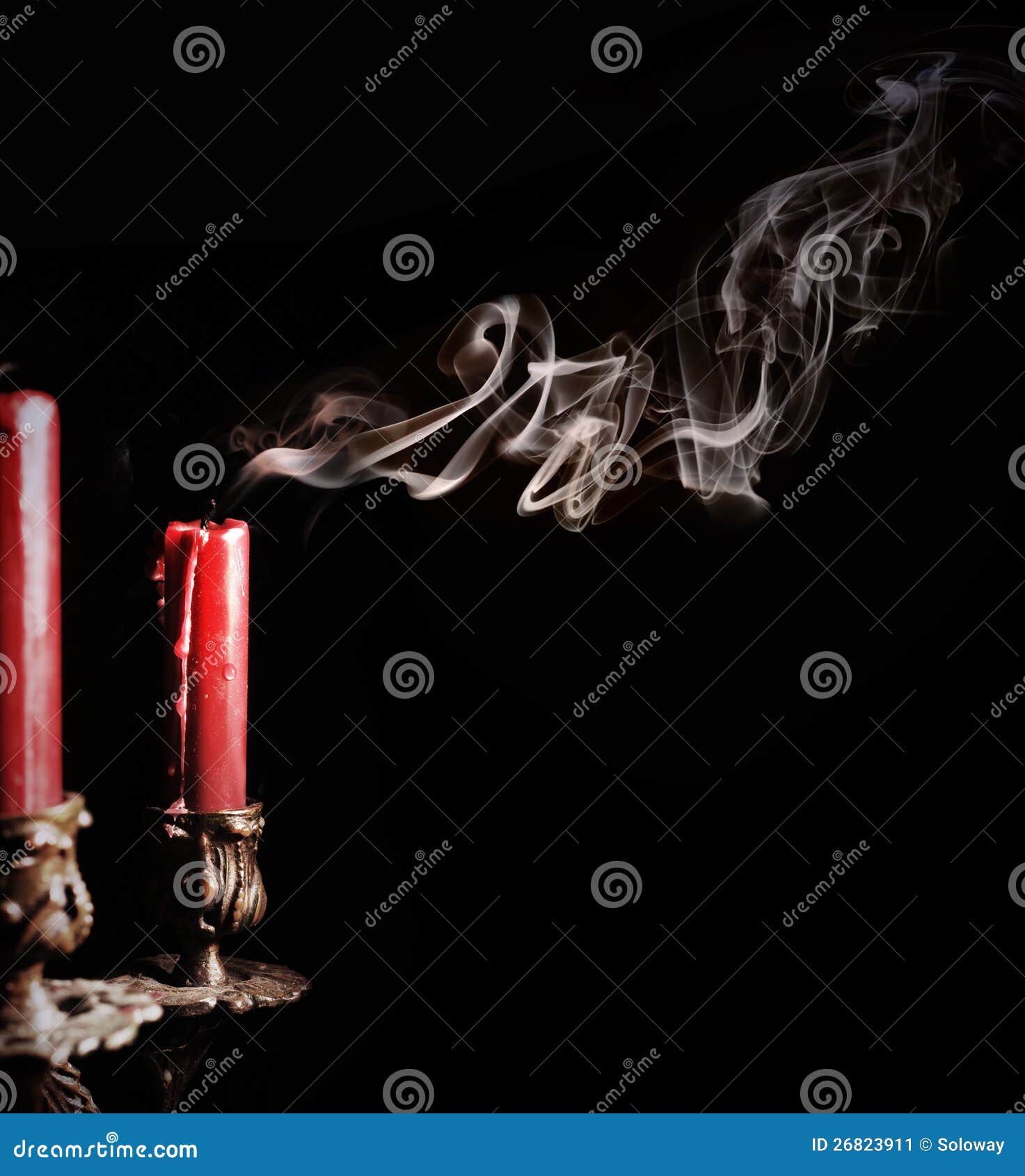 Close Up Image of Smoke Candle Stock Image Image of flame