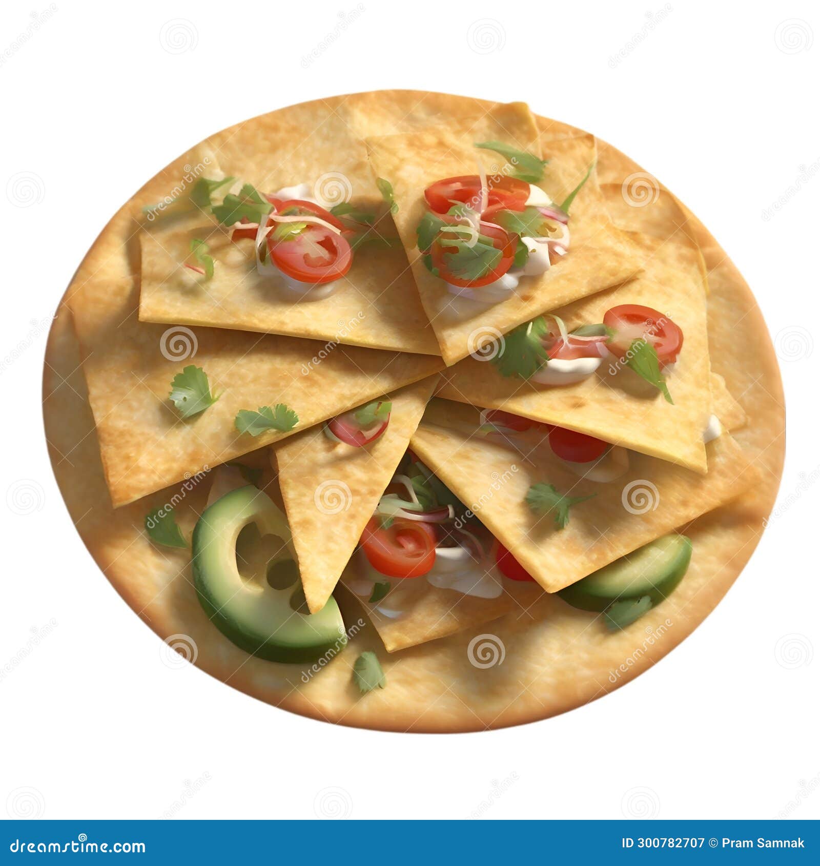 close-up image of tostadas food clipart. ai-generated.