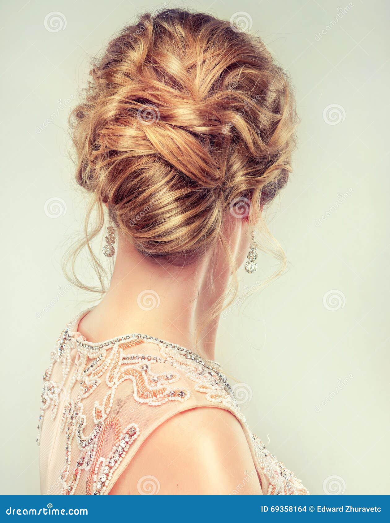 Close-up Image of Wedding and Evening Hairstyle. Stock Photo - Image of clothing, glamour: 69358164 Close-up Image of Wedding and Evening Hairstyle. Stock Photo - Image of clothing, glamour: 69358164
