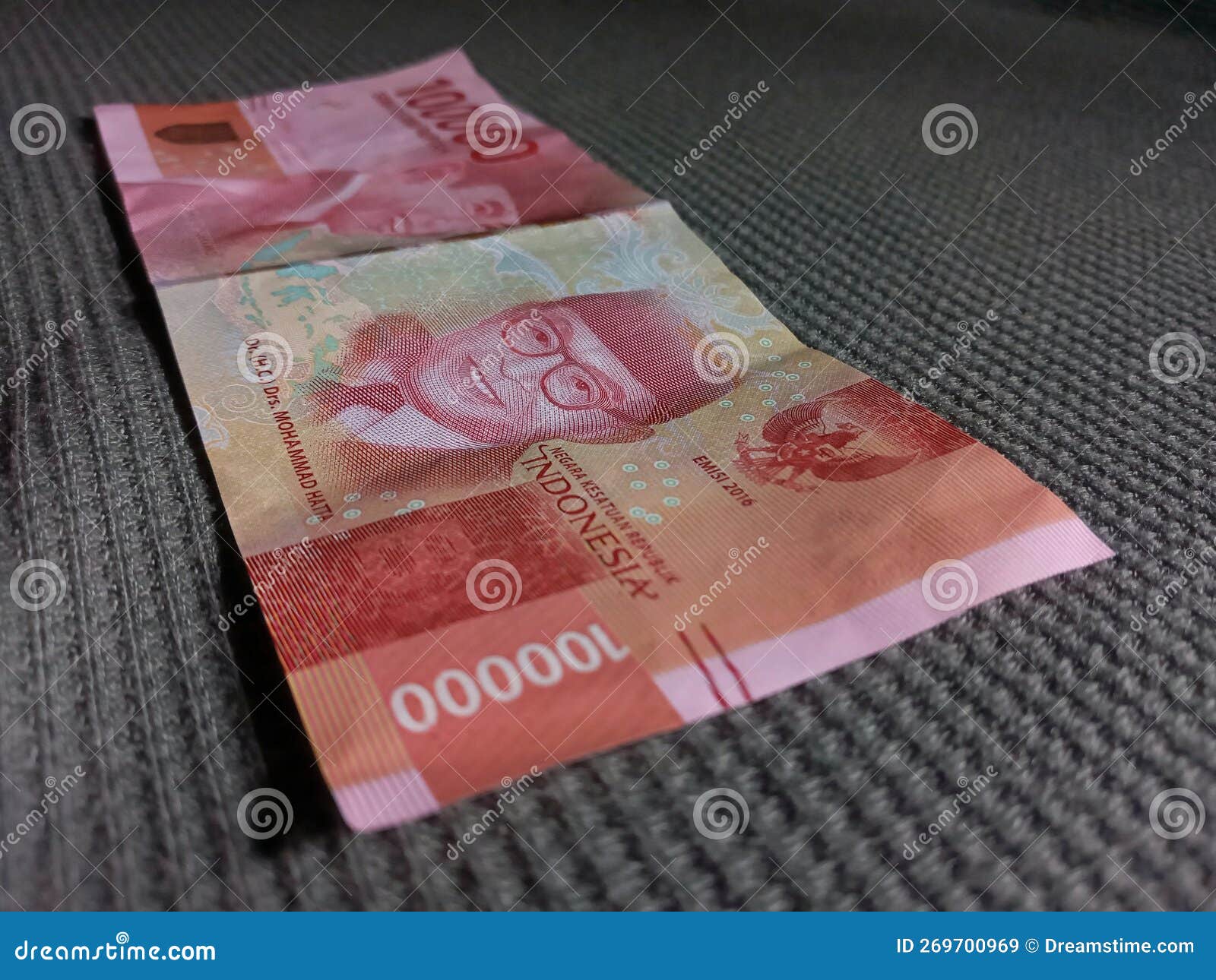 Close-up of an Indonesian Currency, a Hundred Thausand Rupiah Taken in ...