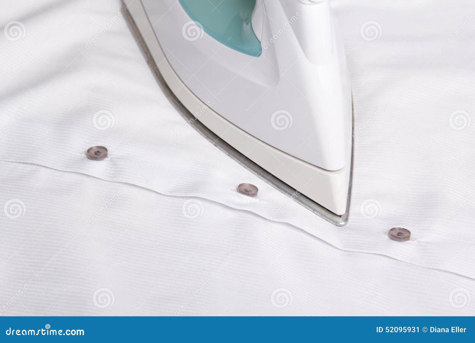 Close Up of Iron Ironing Cotton Shirt Stock Image Image of clothing