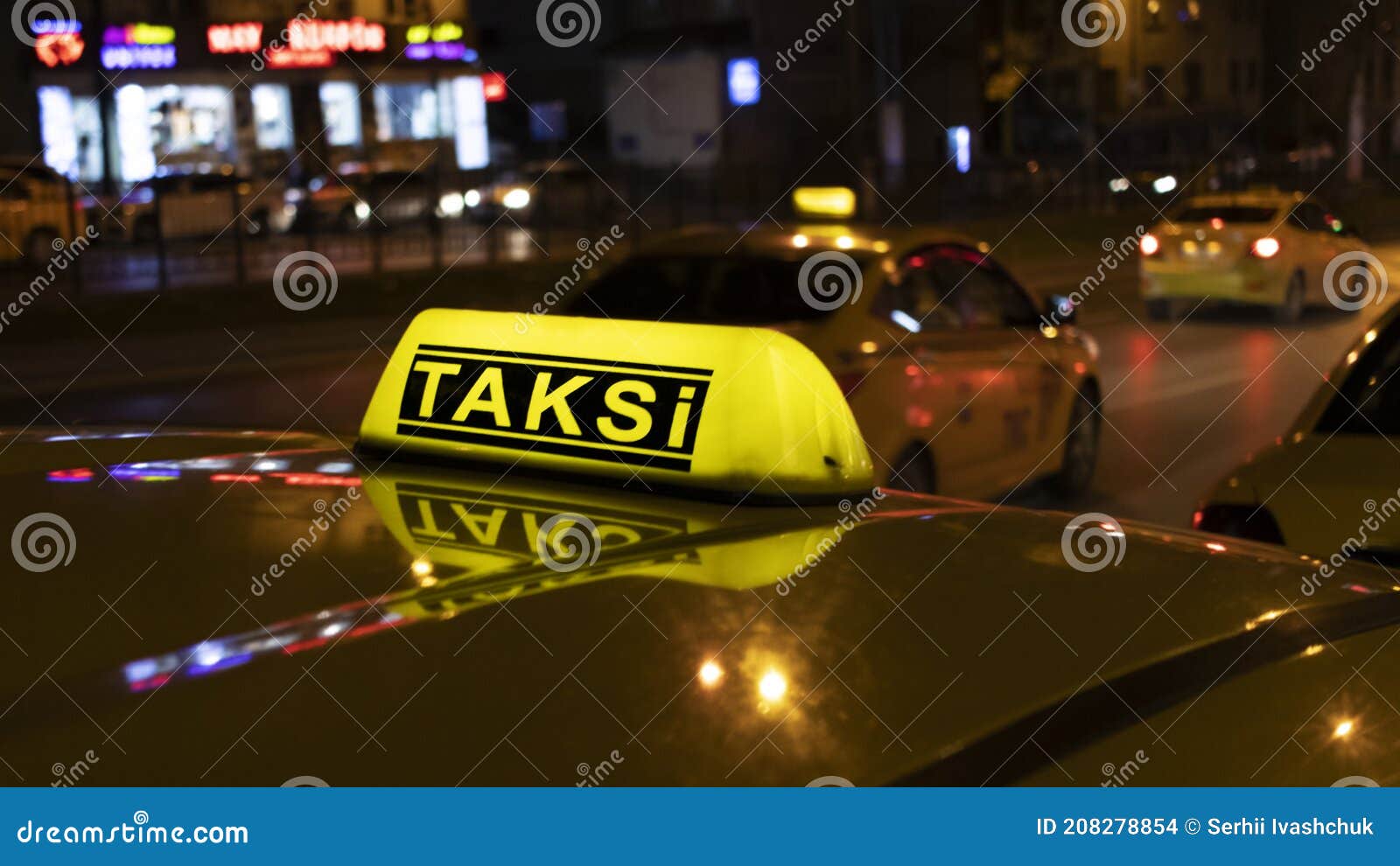 close up of istanbul taxi at night stock photo image of black outdoor 208278854