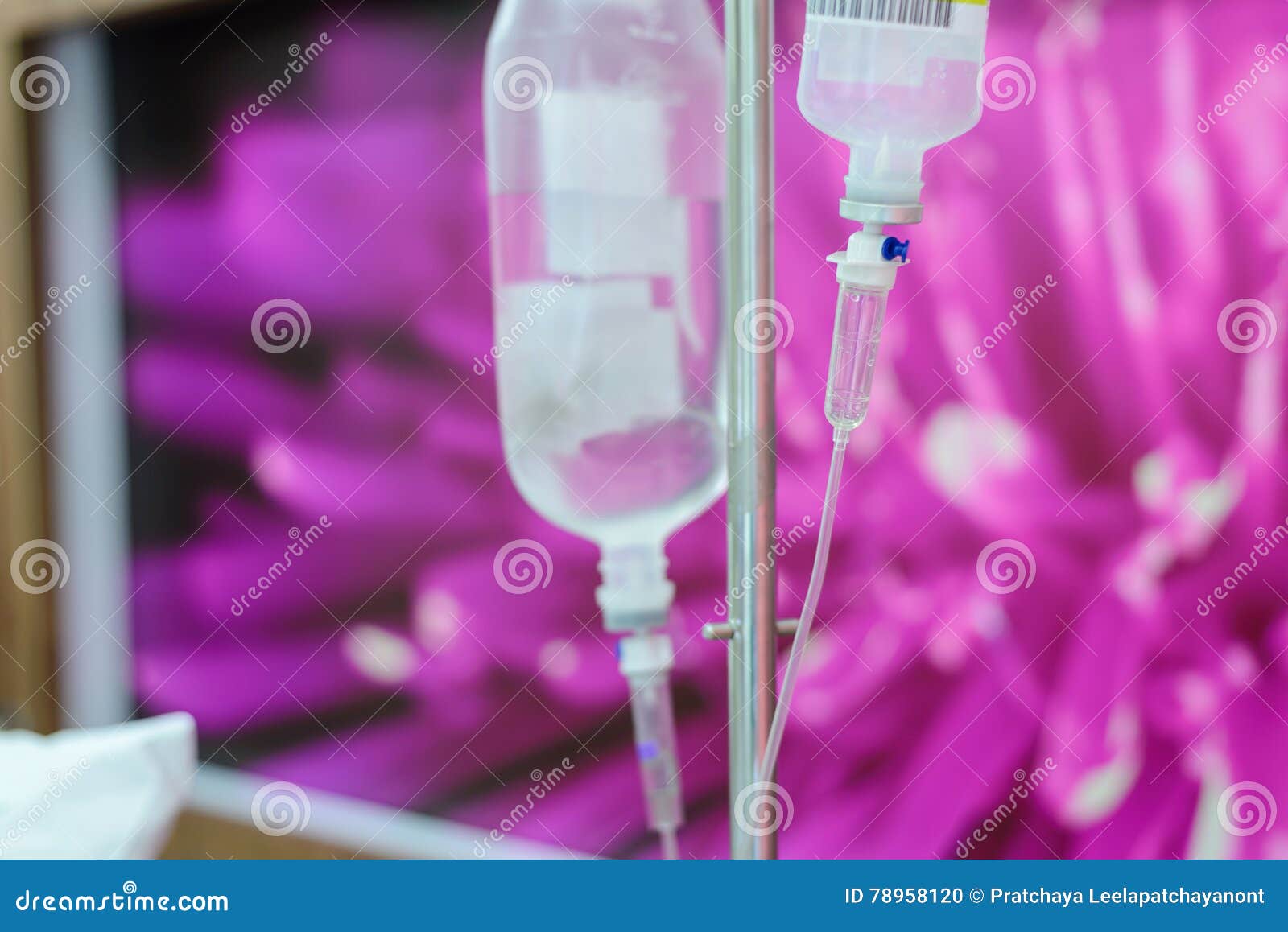 Close Up IV Saline Solution Drip for Patient Stock Photo - Image of ...