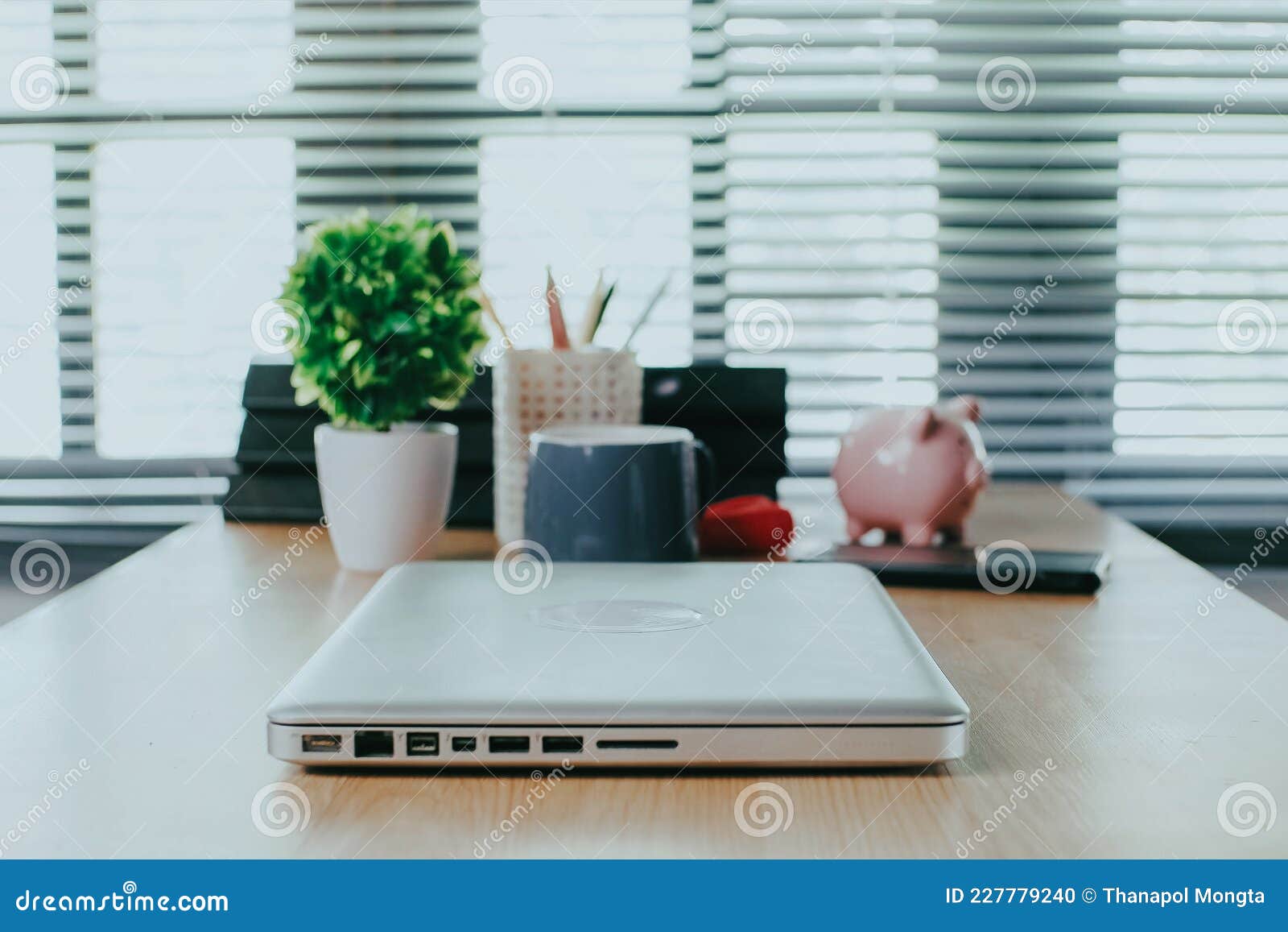 Laptop Computer on Office Desk Stock Photo Image of computer, working 227779240