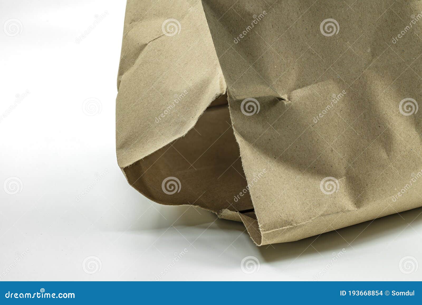 Close Up Large Hole at the Bottom of the Bag, Brown Paper Bag with Damage  Hole on White Background Stock Photo - Image of aged, detail: 193668854