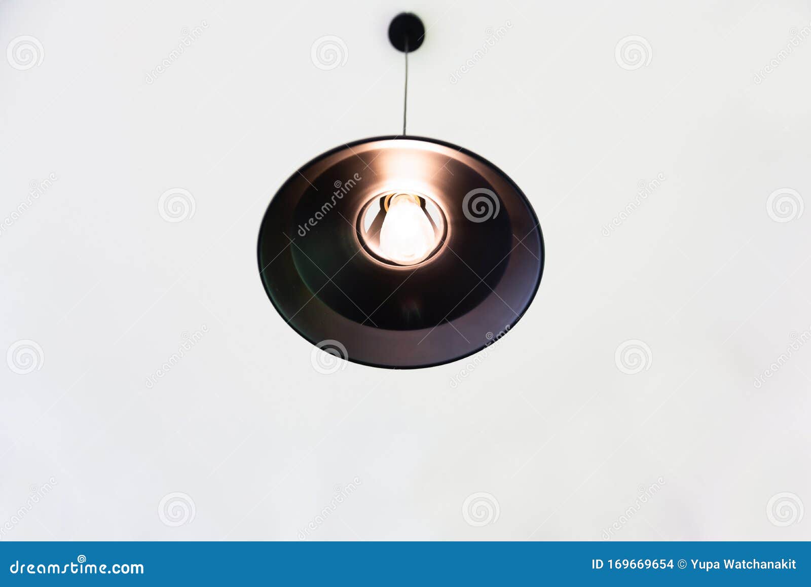 Close Up of Light Bulb Turn on Stock Photo Image of black, energy