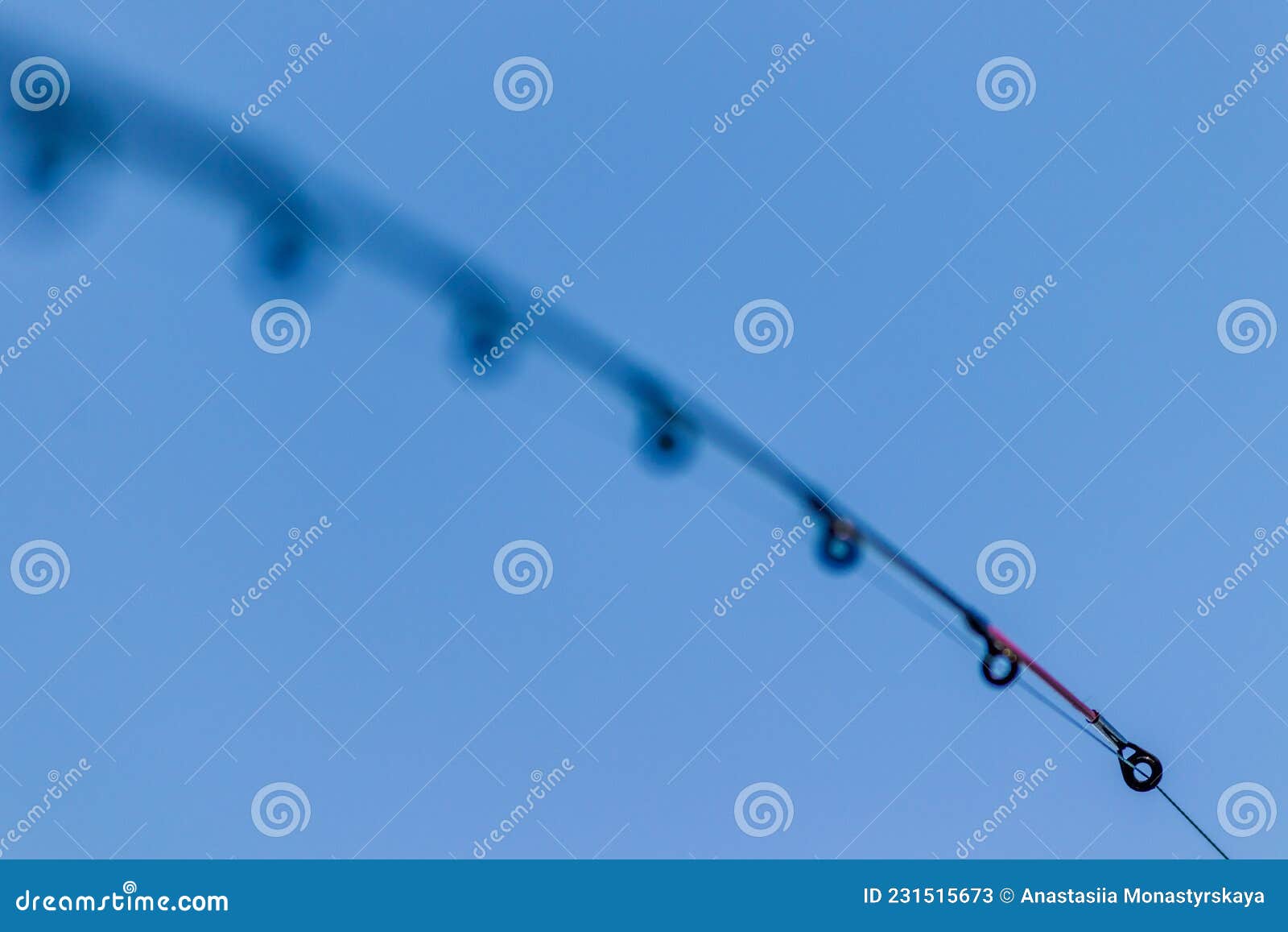 Close-up of Line Guides. Fishing Rod Against the Sky Stock Image - Image of  flexible, tackle: 231515673