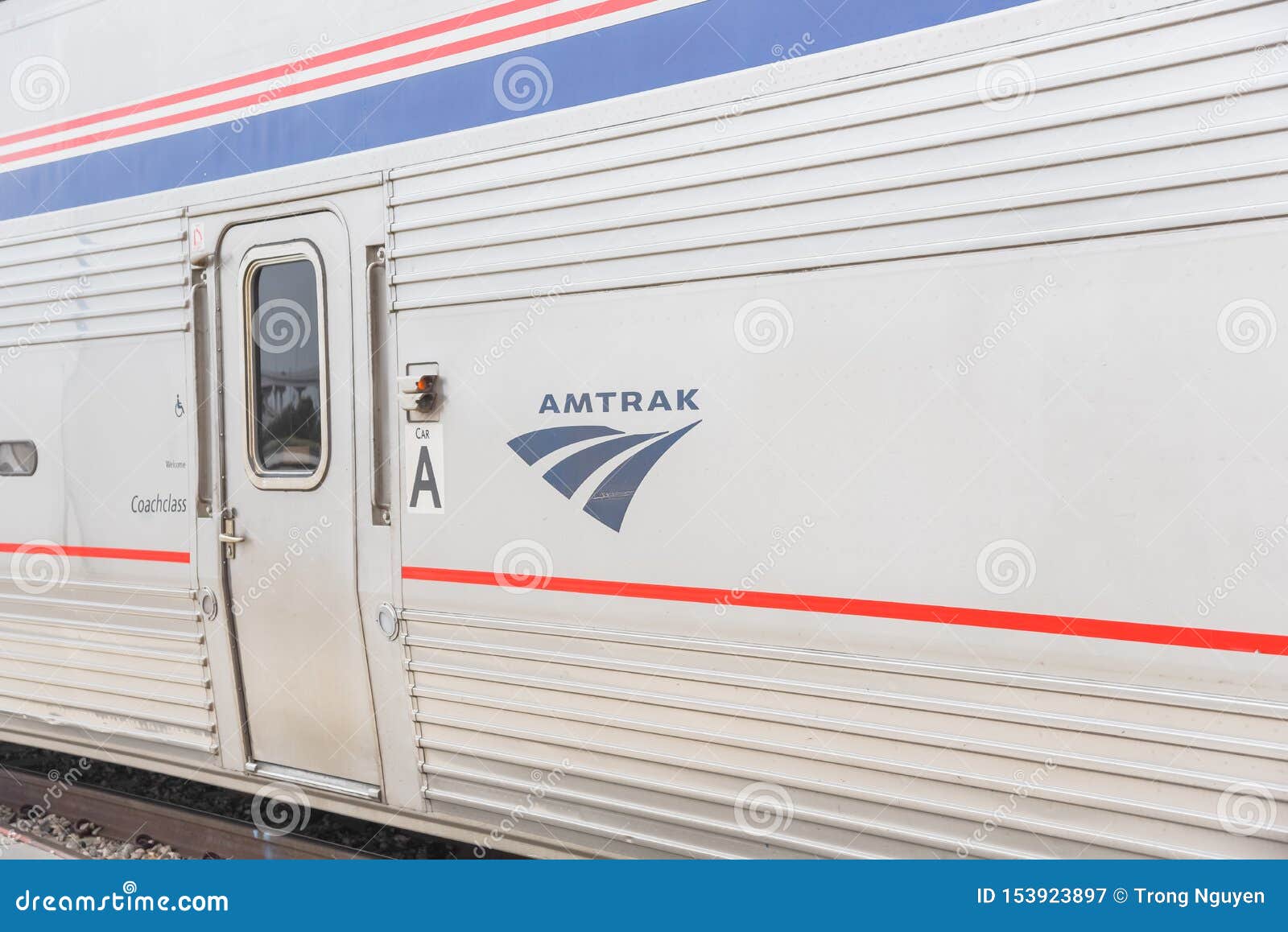 Close-up Logo of Amtrak Near Car Train Door Editorial Photography ...