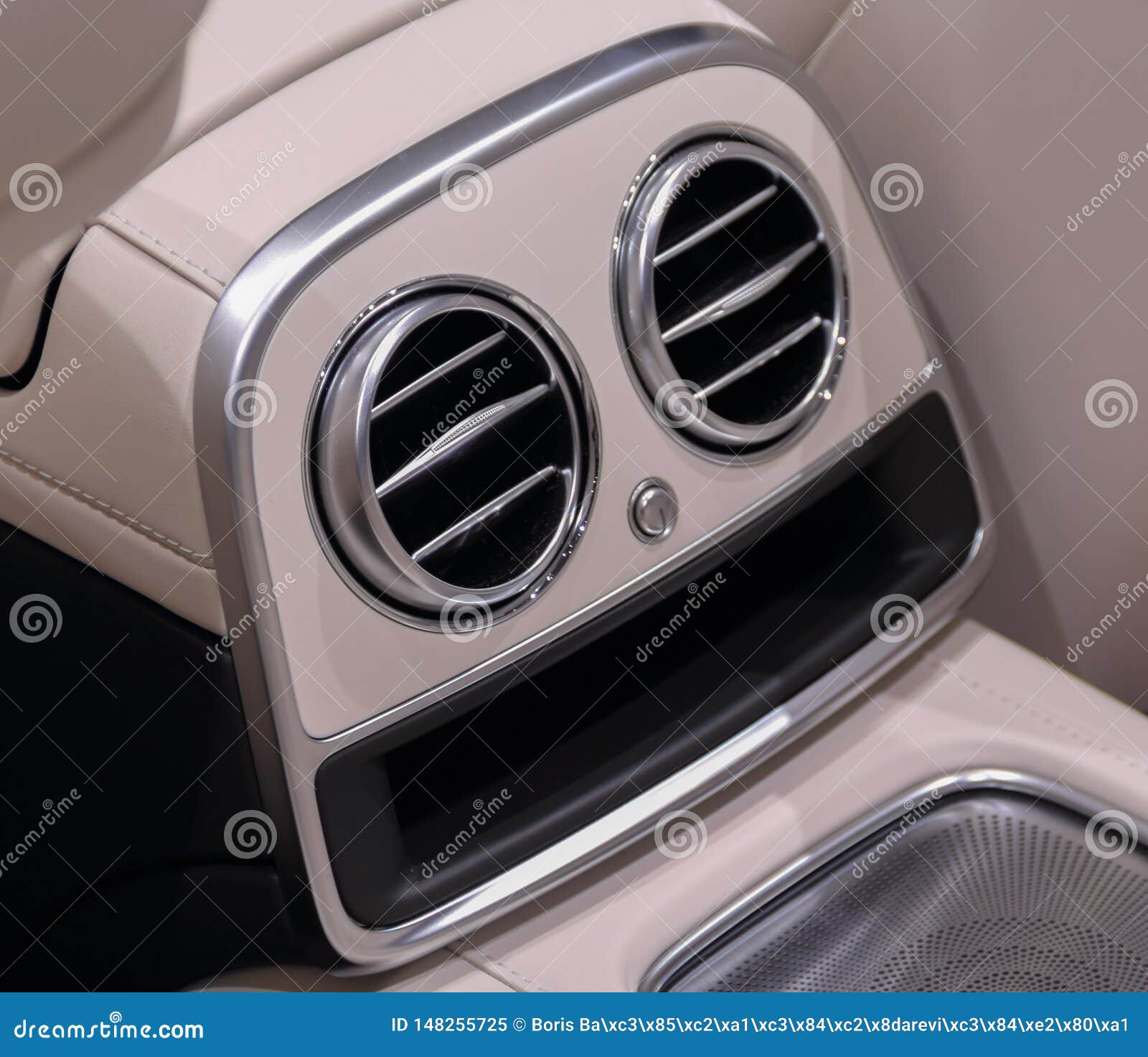 A Close Up of Luxurious Car Rear Side Air Vent Stock Image Image of