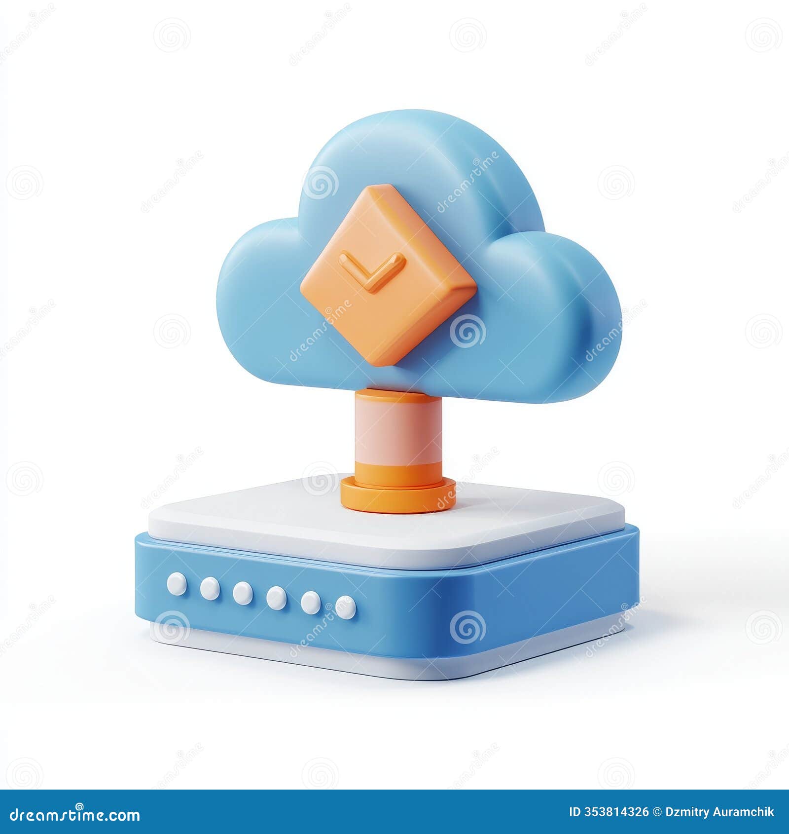 close-up of a macro cloud storage icon on a computer screen, featuring a data upload progress bar, illustrating the