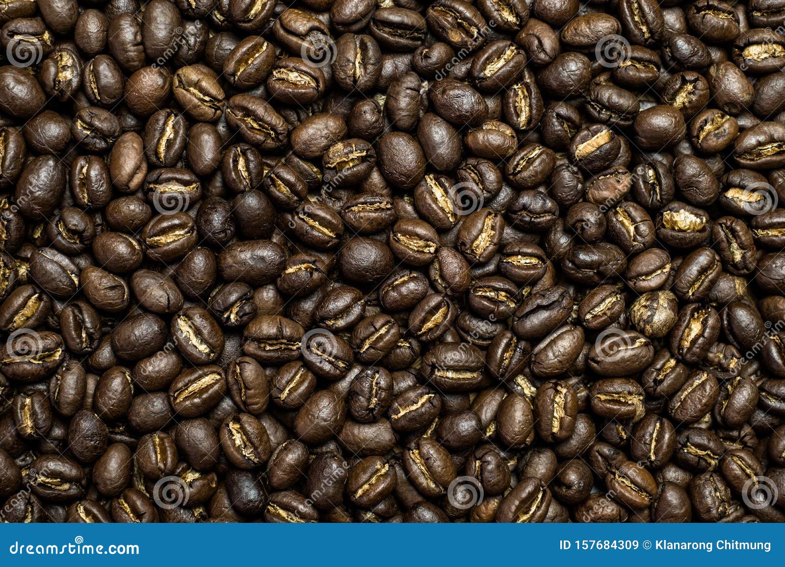 "Close Up, Macro, Texture, Medium Dark Roasted Peaberry Coffee Beans