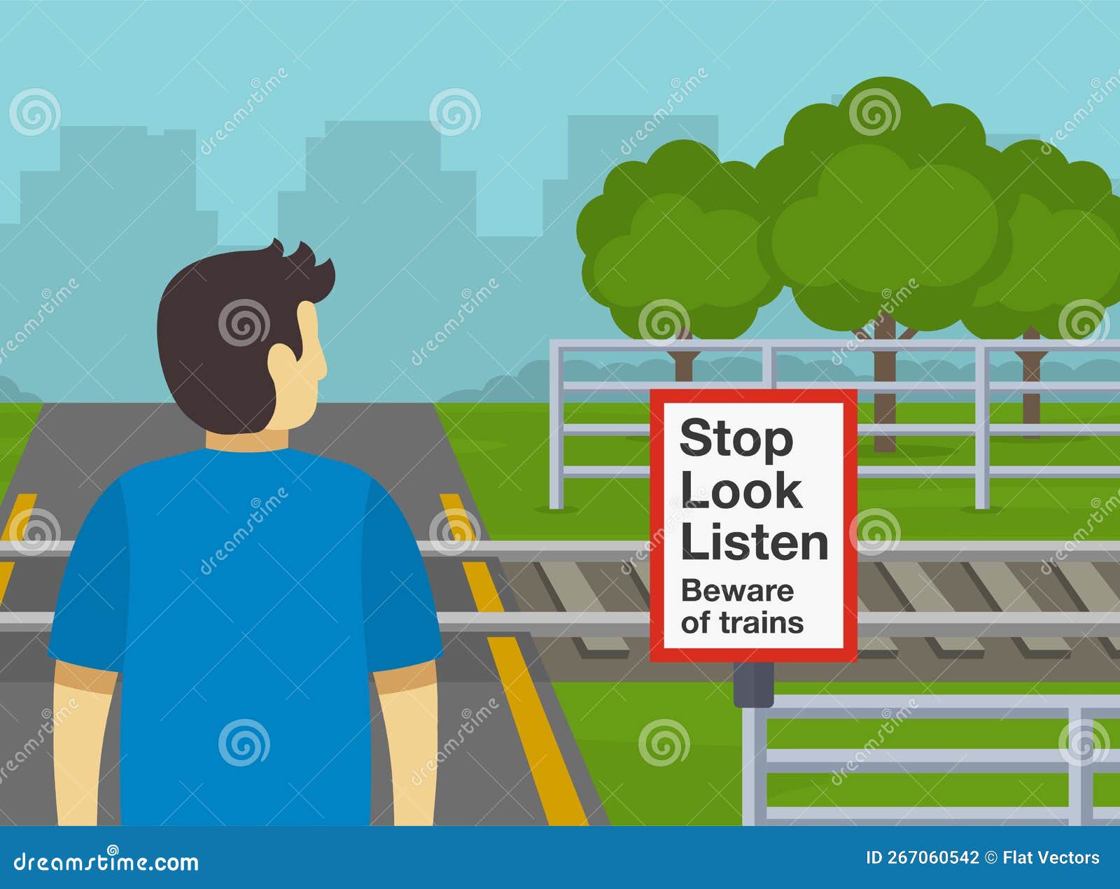 Pedestrian Road Safety Rules. Young Male Character is about To Cross the  Road. Look Both Ways before Crossing Stock Vector - Illustration of drive,  flat: 248022197