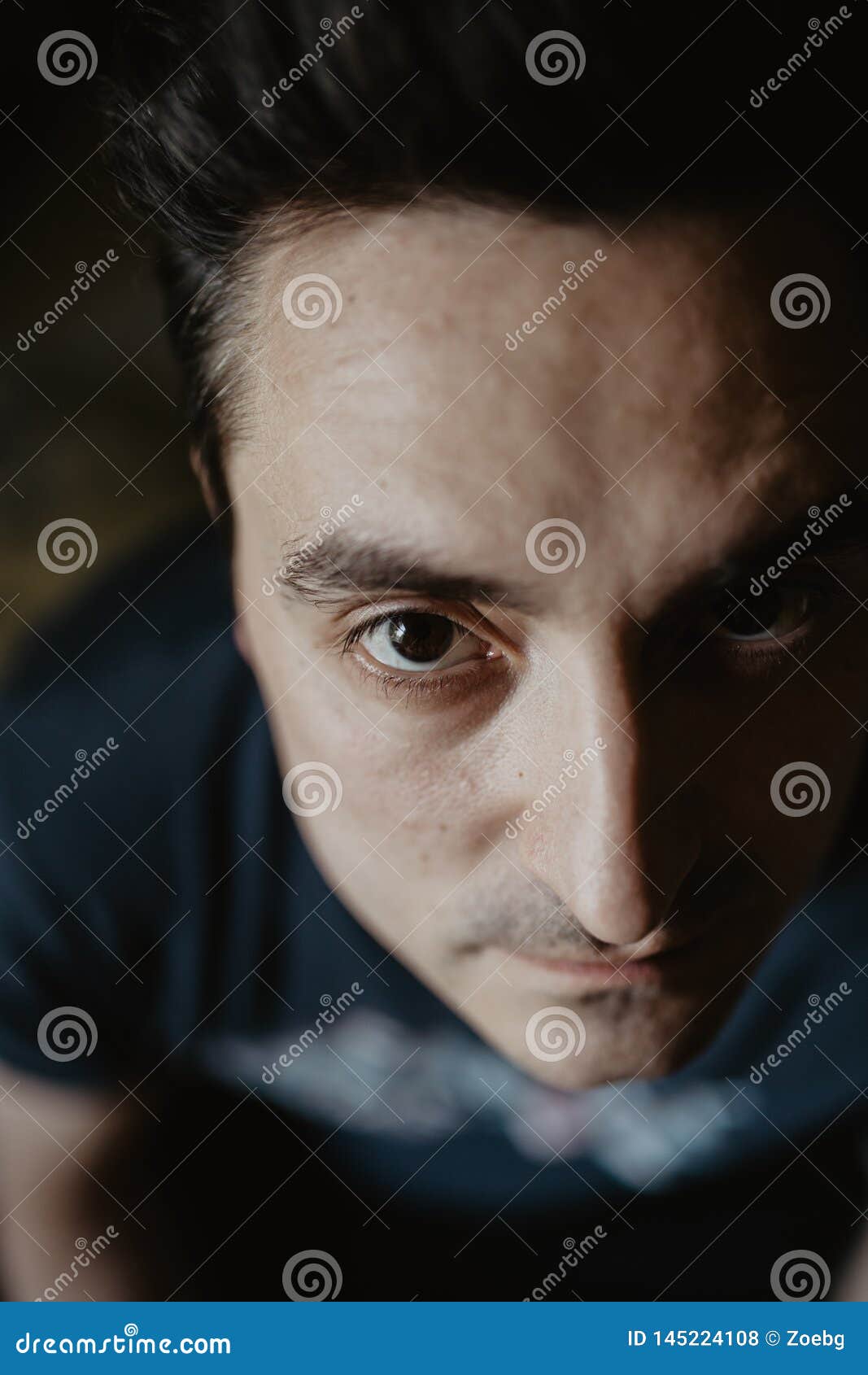 Close Up of a Man with Brown Eyes Stock Photo - Image of expression ...