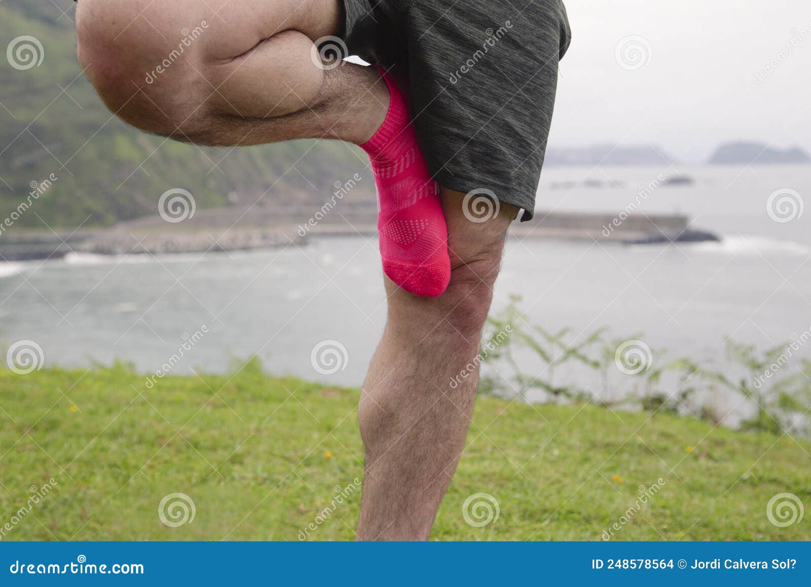 Close Up of a Man Practicing Body Balance while Doing a Treetop Yoga