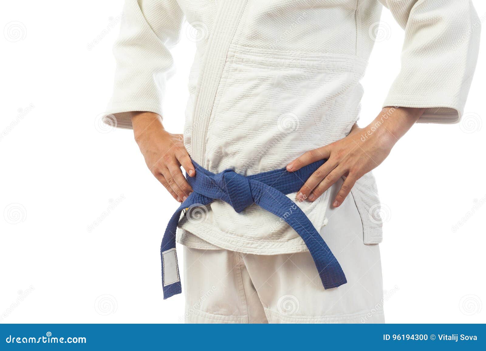 Download Close-up Of A Man In A White Kimono For Judo Stock Photo ...